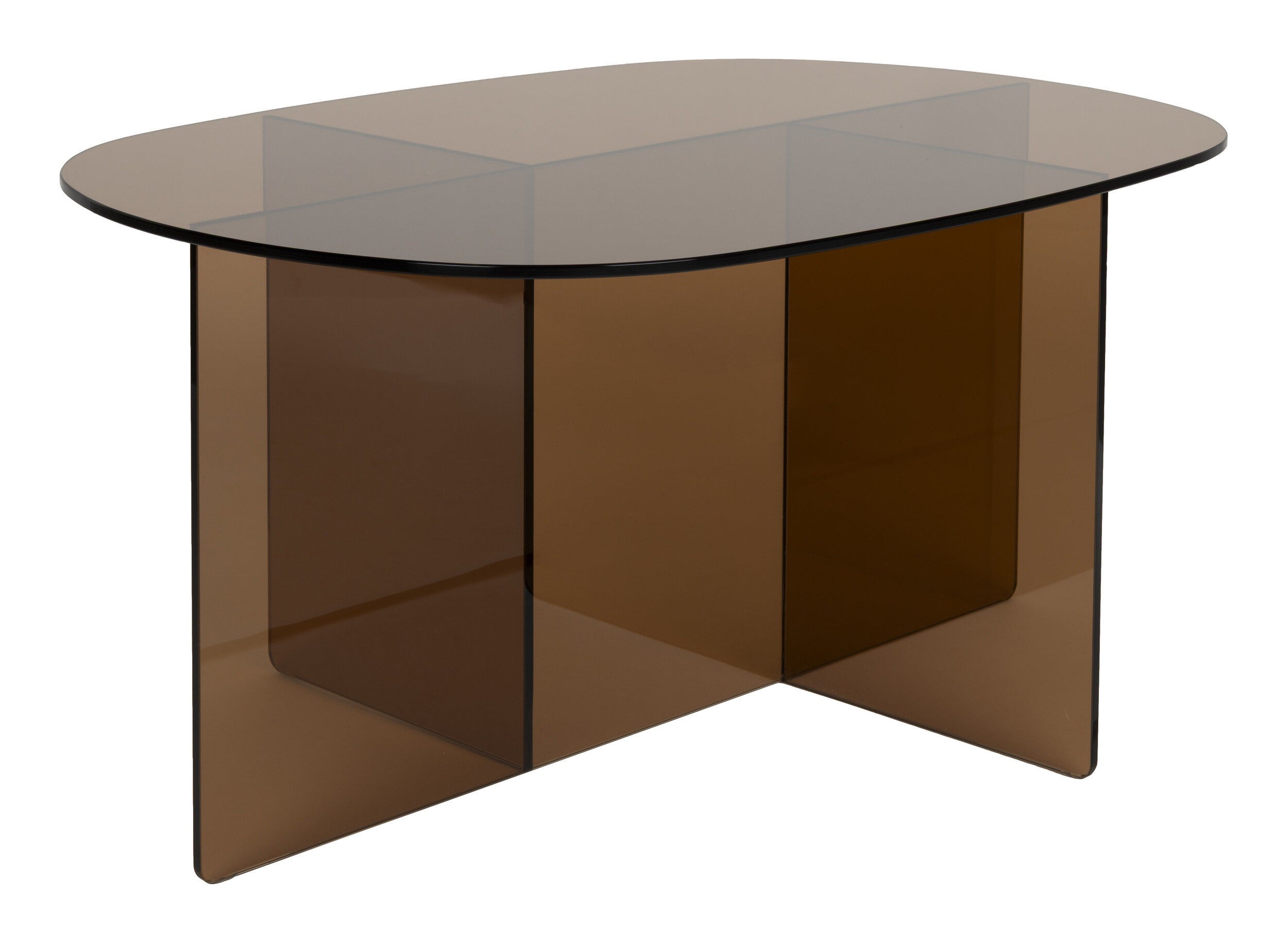 Zuiver Ovale Salontafel 'Linea' Glas, 80 x 60cm