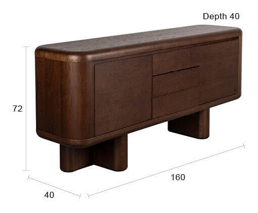 Dutchbone TV-meubel 'Herman' Walnootlook, 160cm