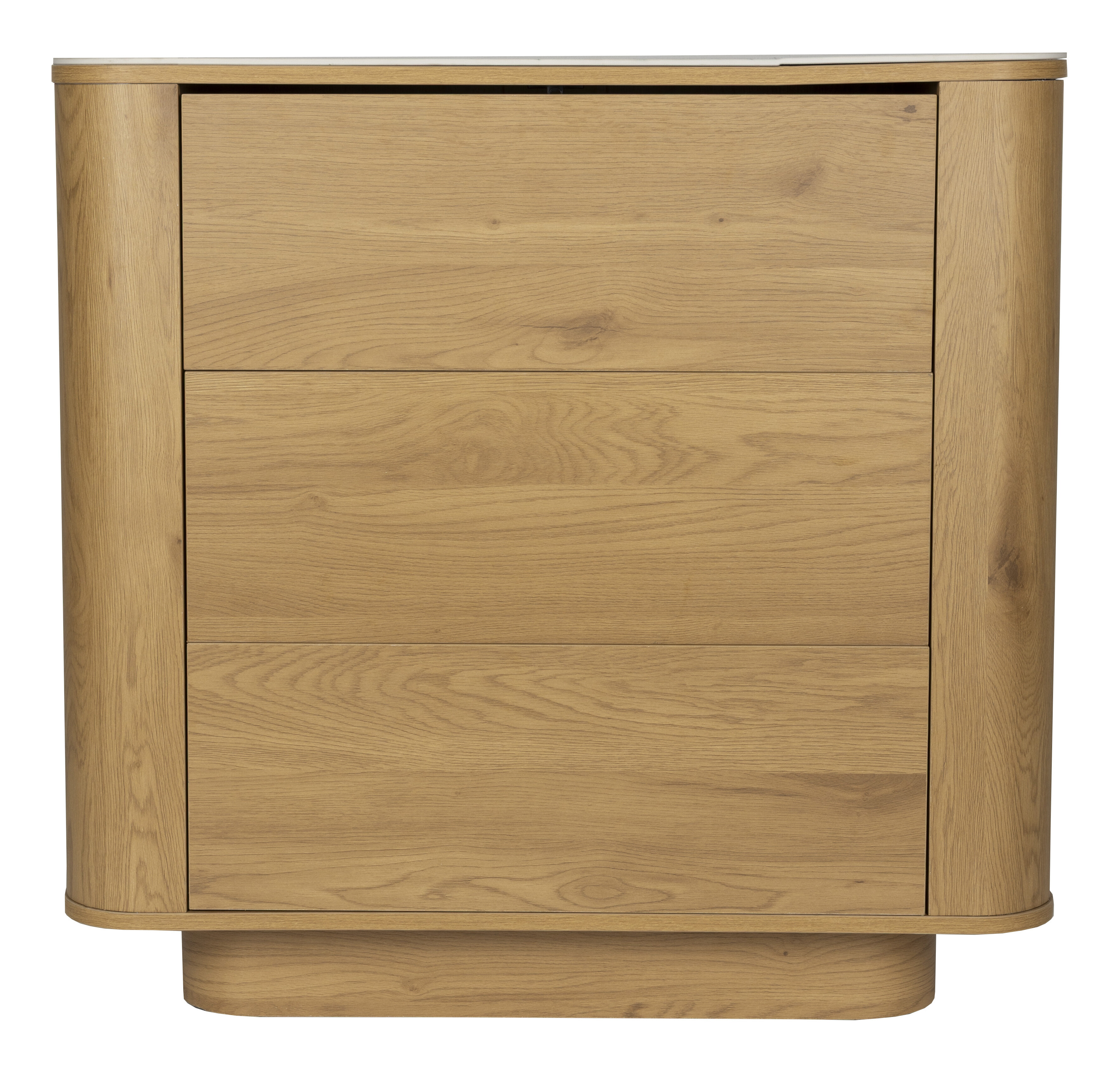 ZILT Ladekast 'Nathen' Eiken en marmerlook, Met 3 lades