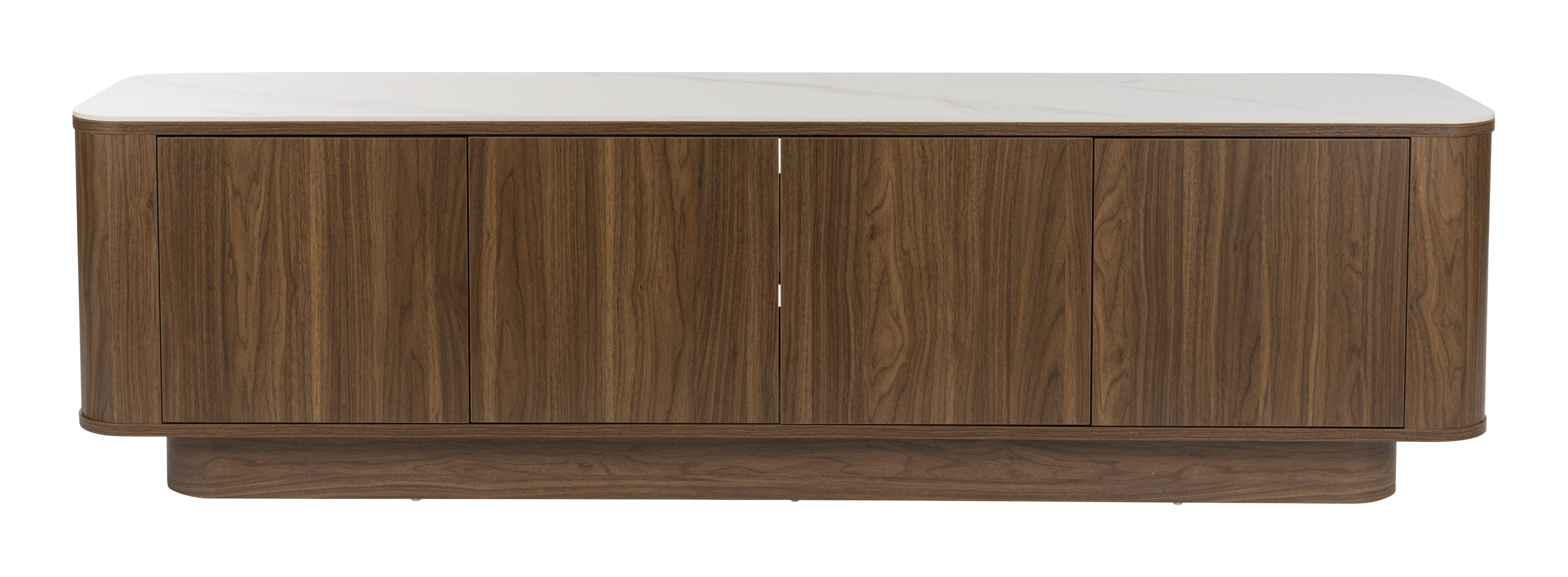 ZILT TV-meubel Nathen Walnoot en marmerlook, 180cm - Bruin
