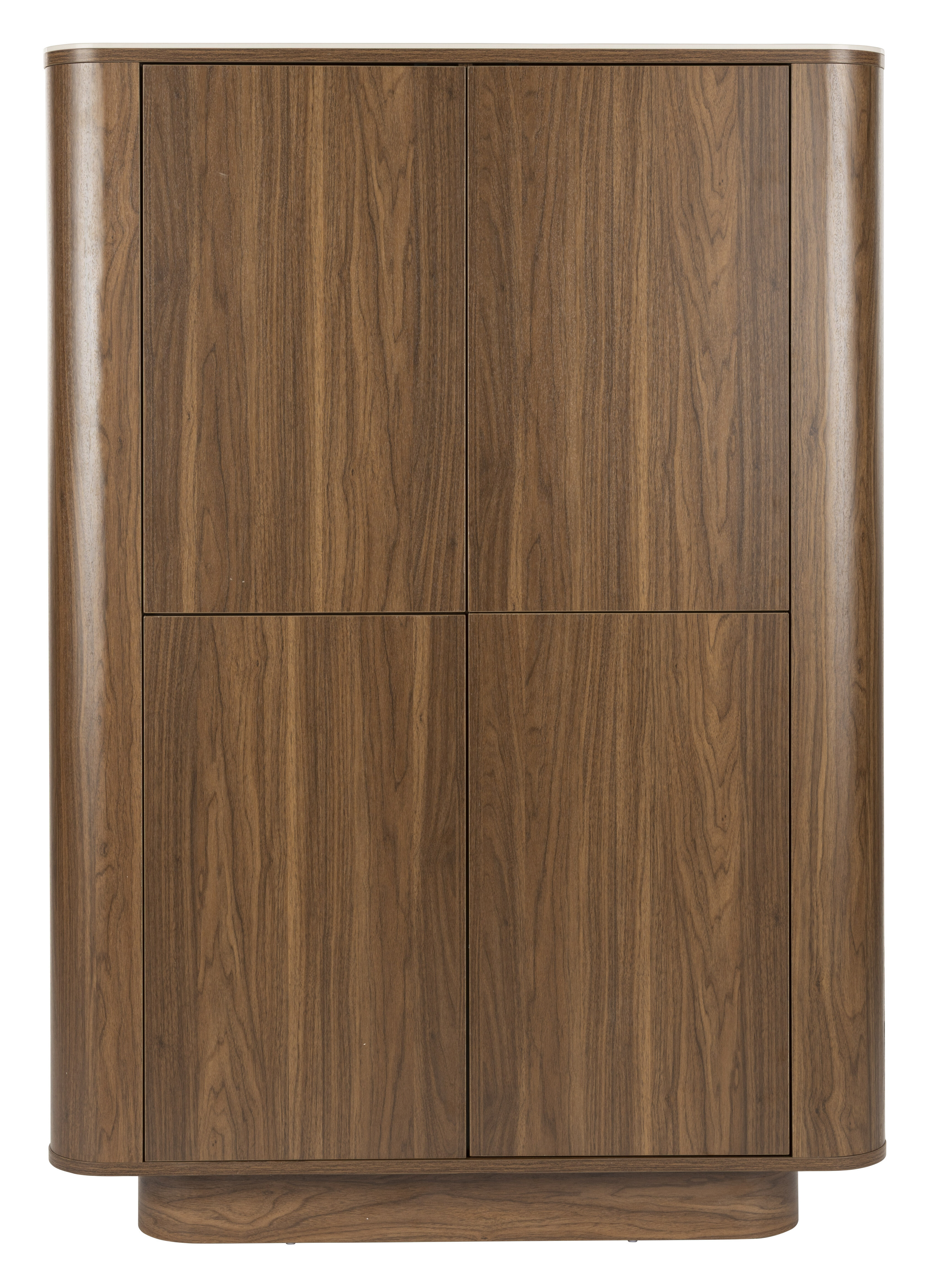 ZILT Opbergkast Nathen Walnoot en marmerlook, 140 x 100cm - Bruin