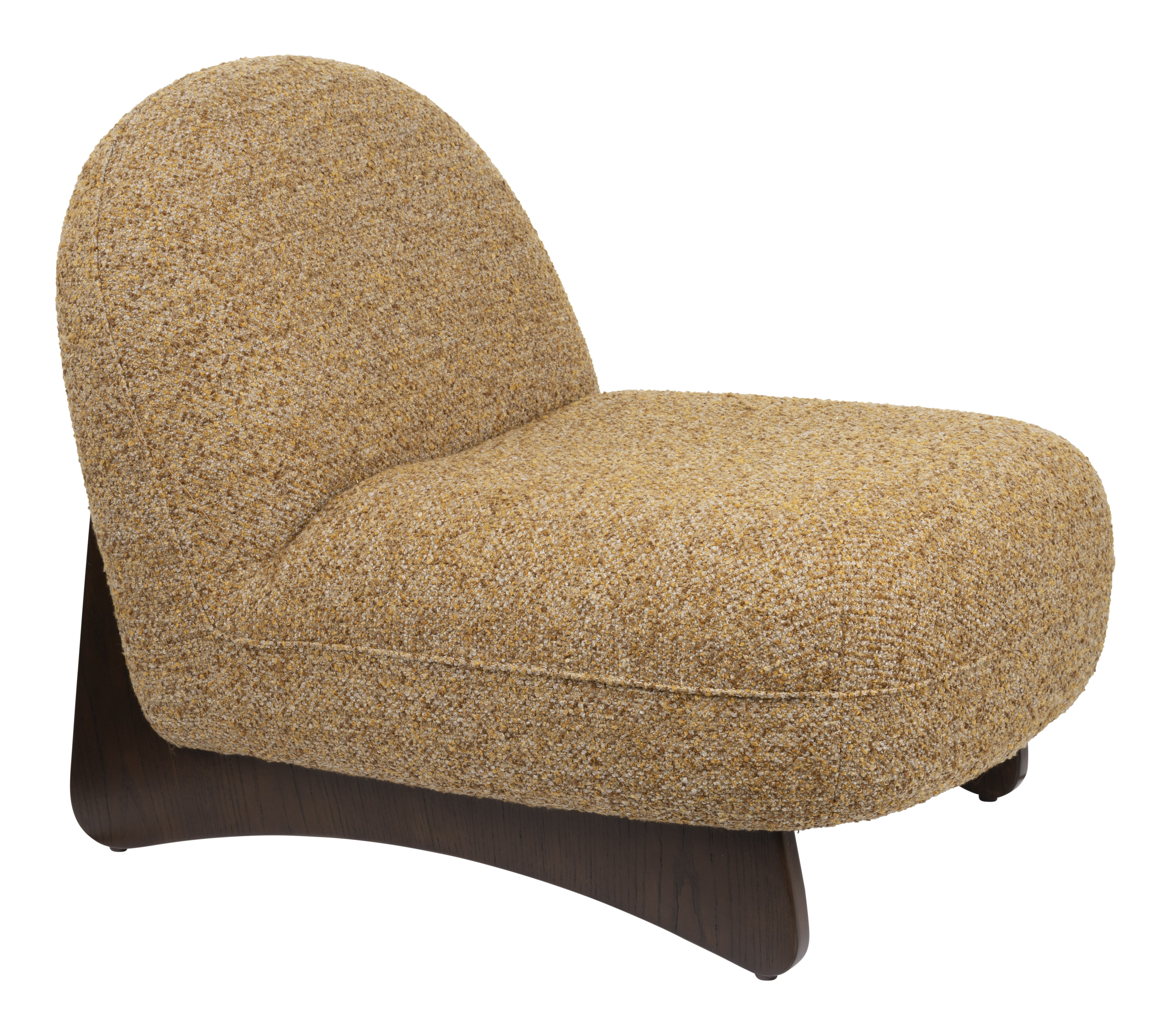 Dutchbone Fauteuil Loom Bouclé en hout - Bruin
