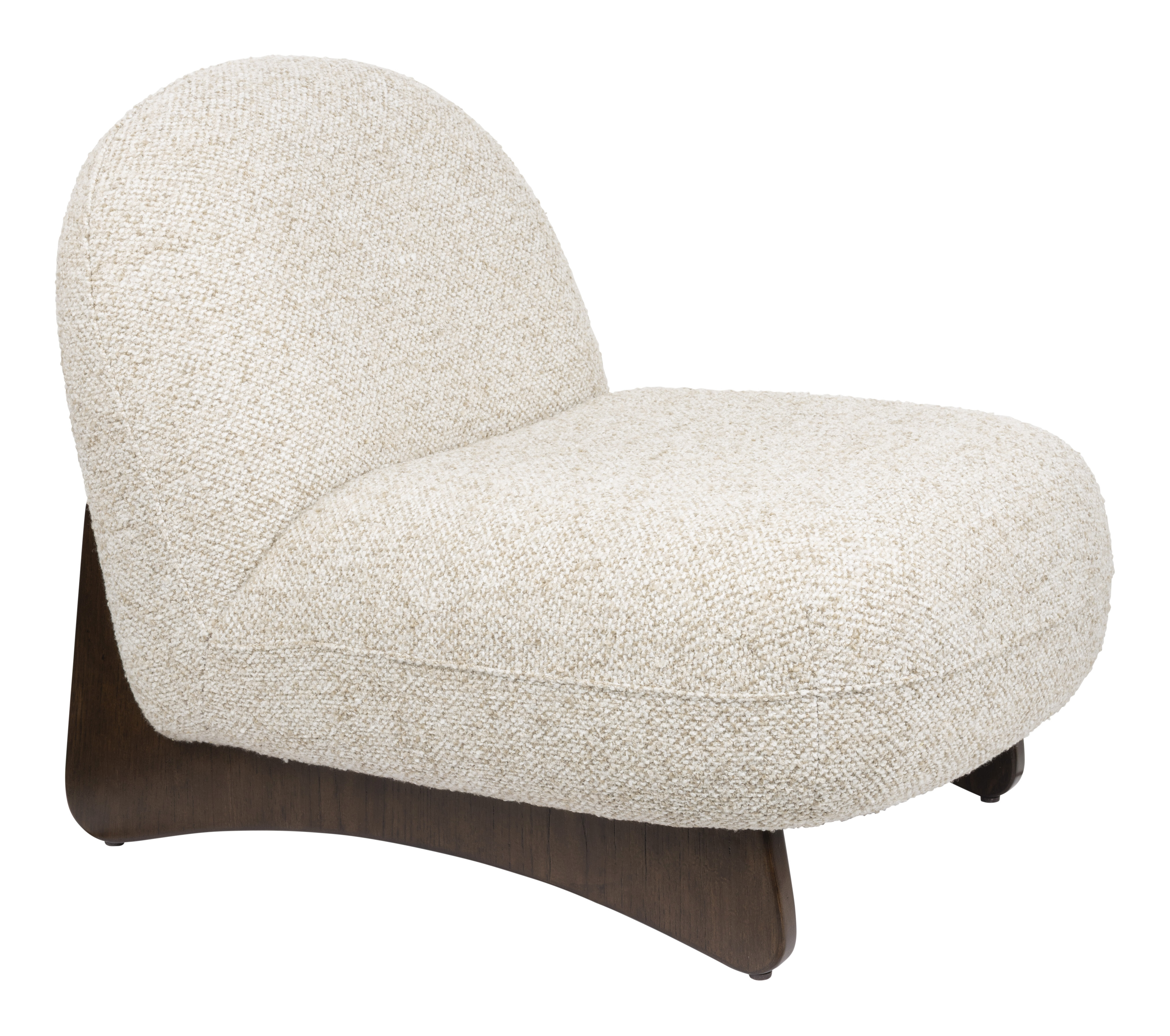 Dutchbone Fauteuil Loom Bouclé en hout - Beige