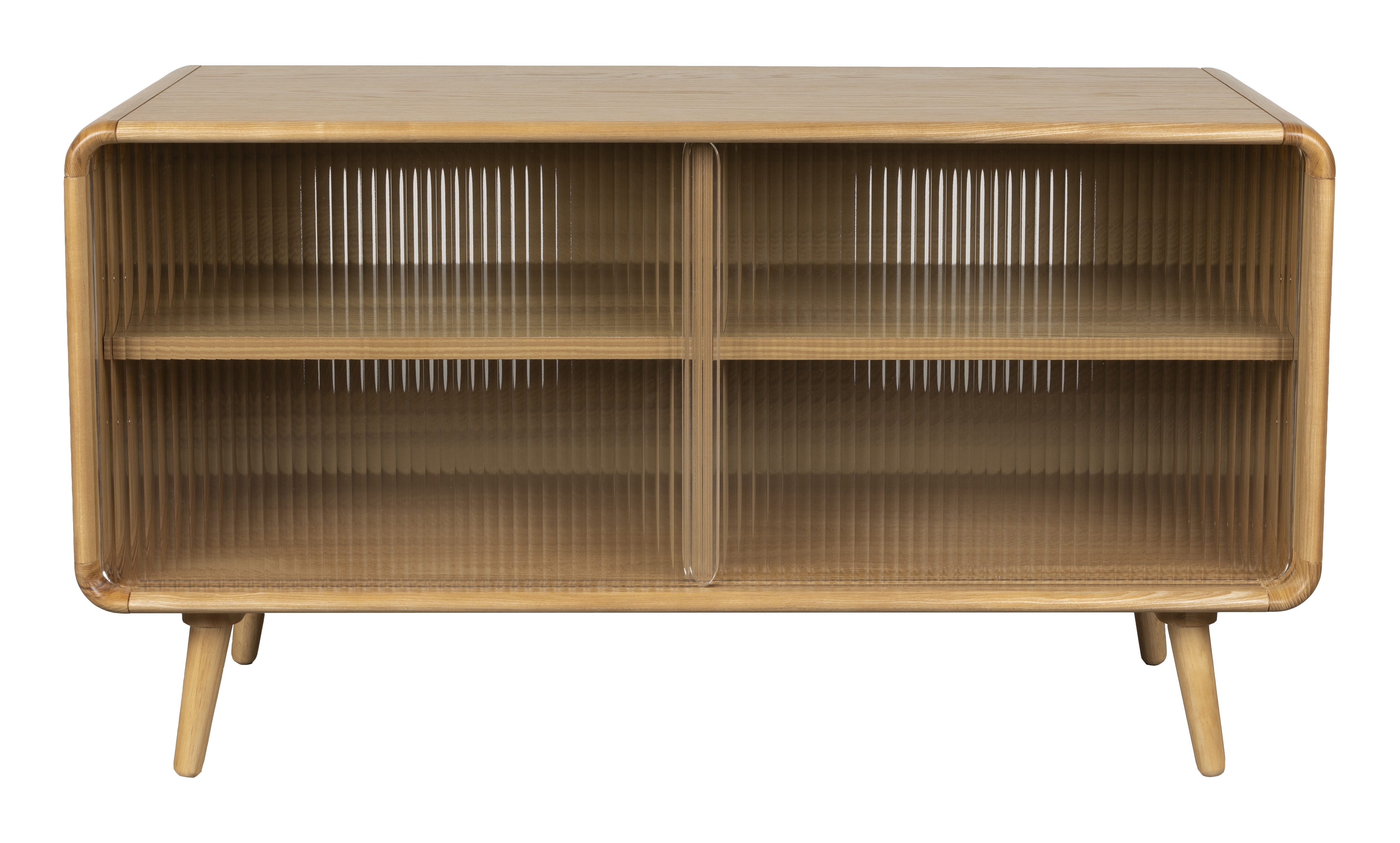 Zuiver TV-meubel Rise Eikenlook en glas, 100cm - Naturel