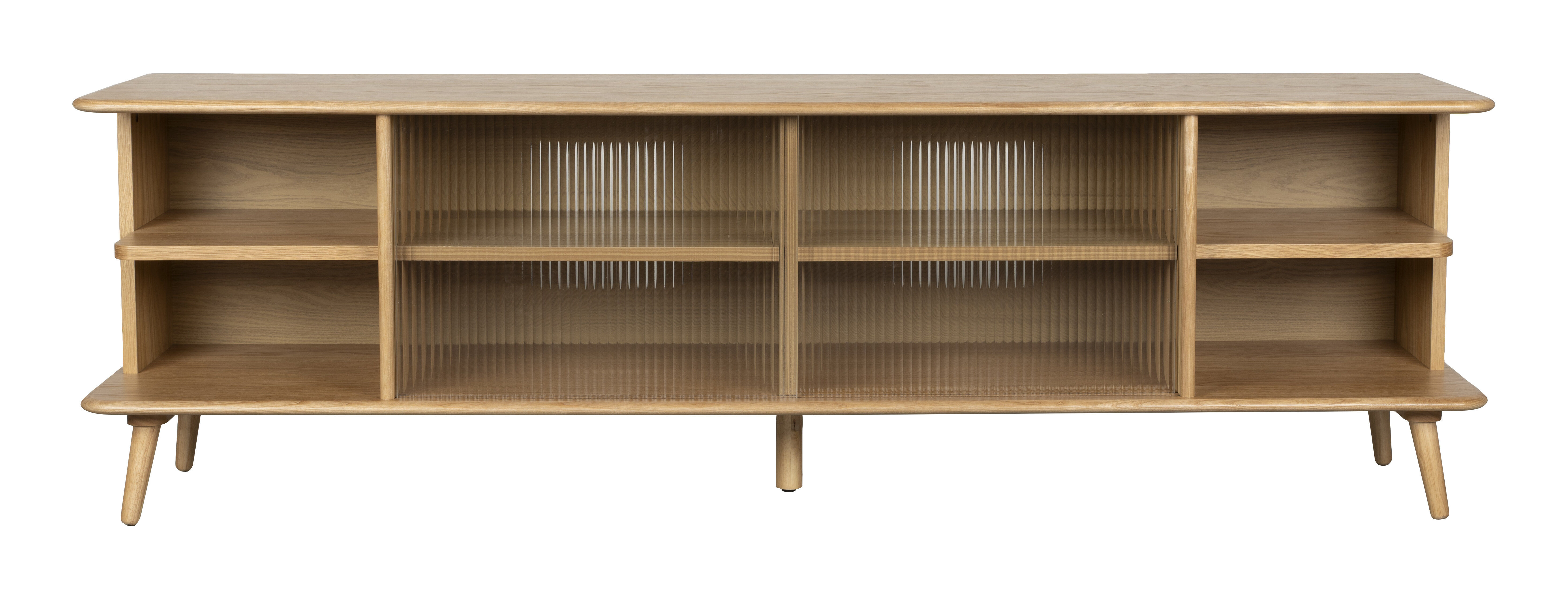 Zuiver TV-meubel Rise Eikenlook en glas, 180cm - Naturel