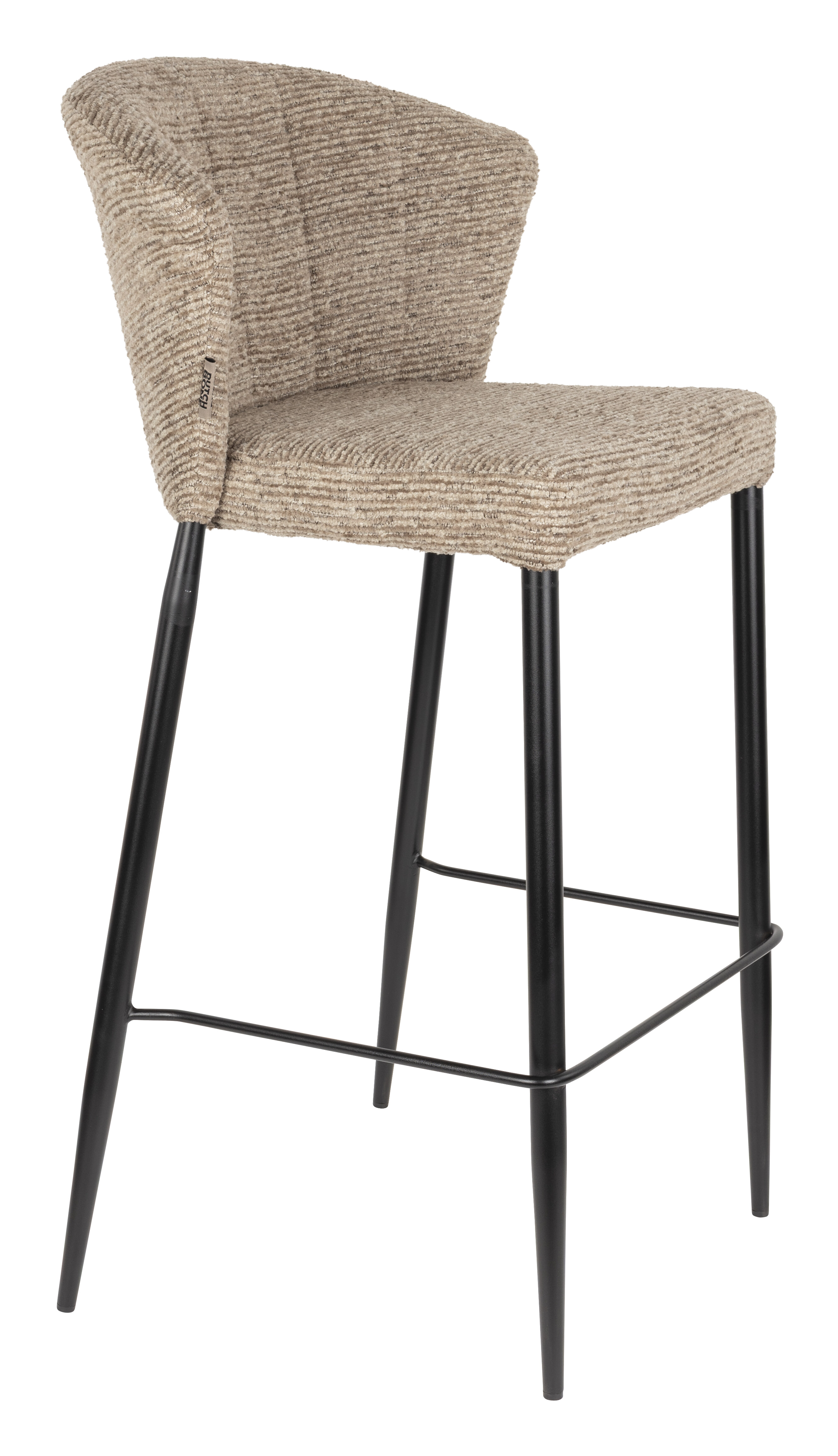 Dutchbone Barstoel 'Georgia' Soft Velvet, kleur Bruin (zithoogte 75cm)
