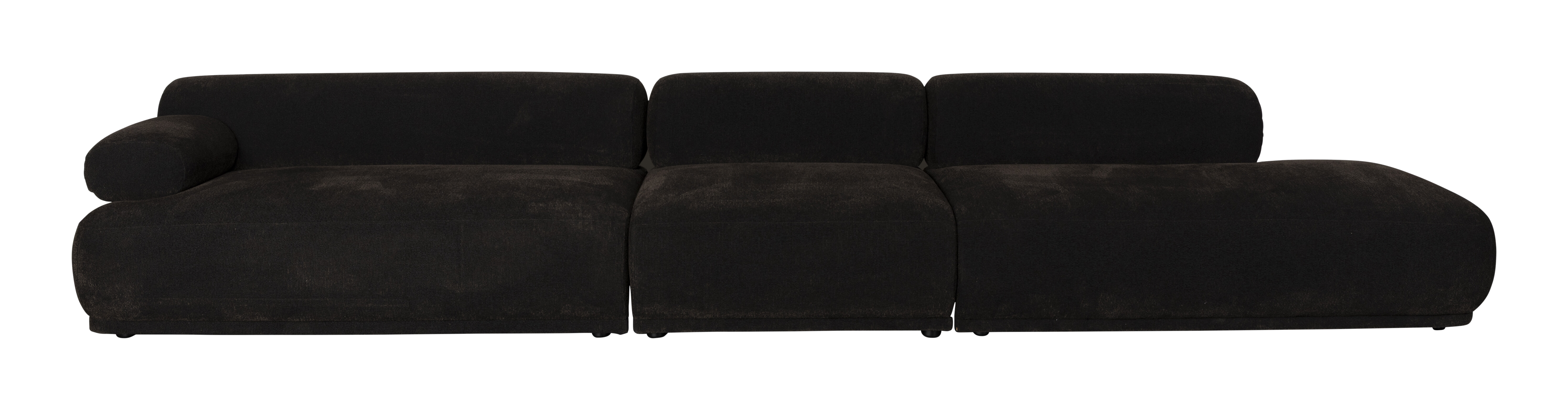 Zuiver 4,5-zits Bank 'Rembrandt' 455cm, Ribstof, kleur Donkerbruin