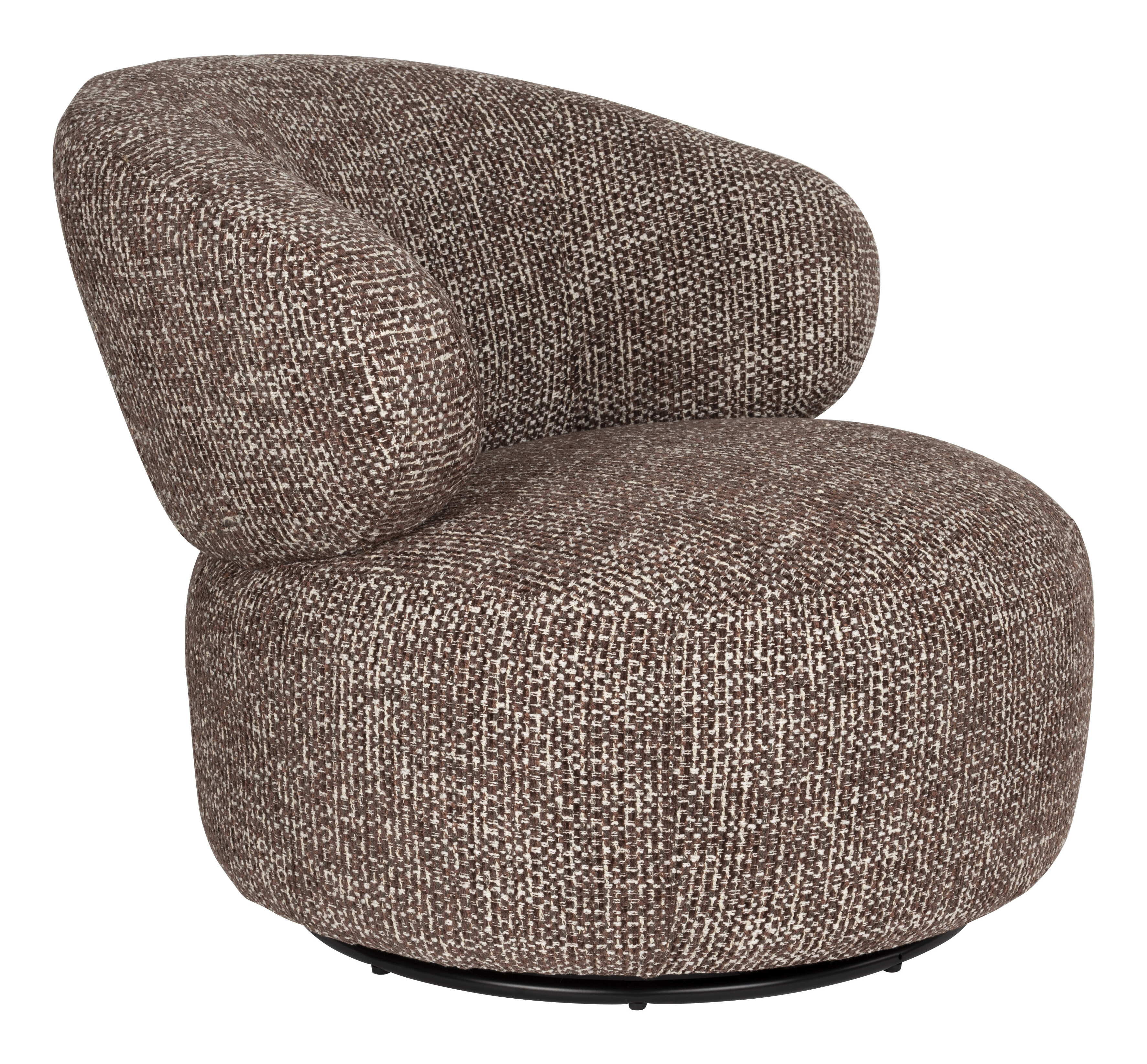 Dutchbone Fauteuil Walter Grof geweven stof - Bruin