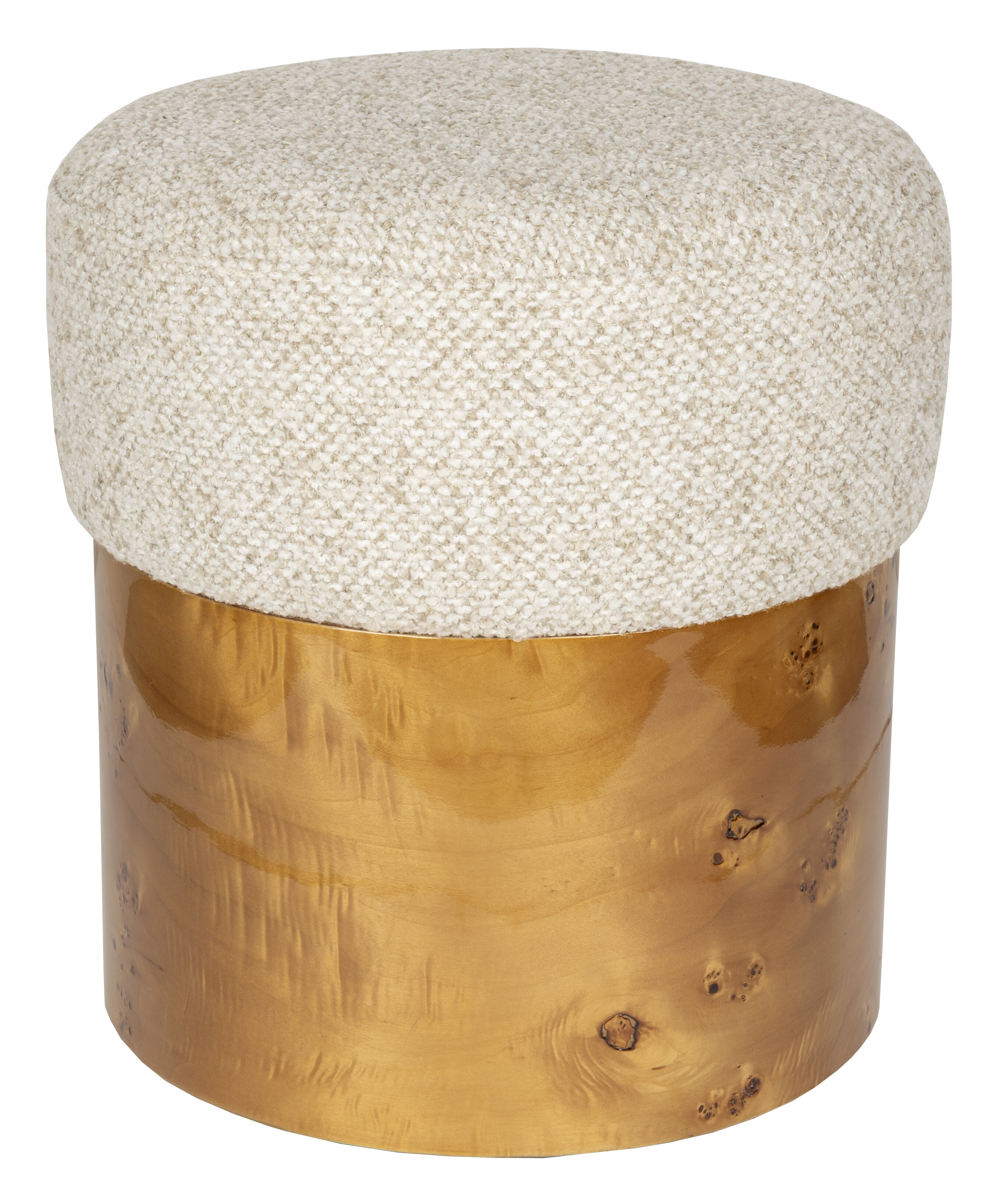 Dutchbone Krukje Burlin Eucalyptushout en stof - Beige