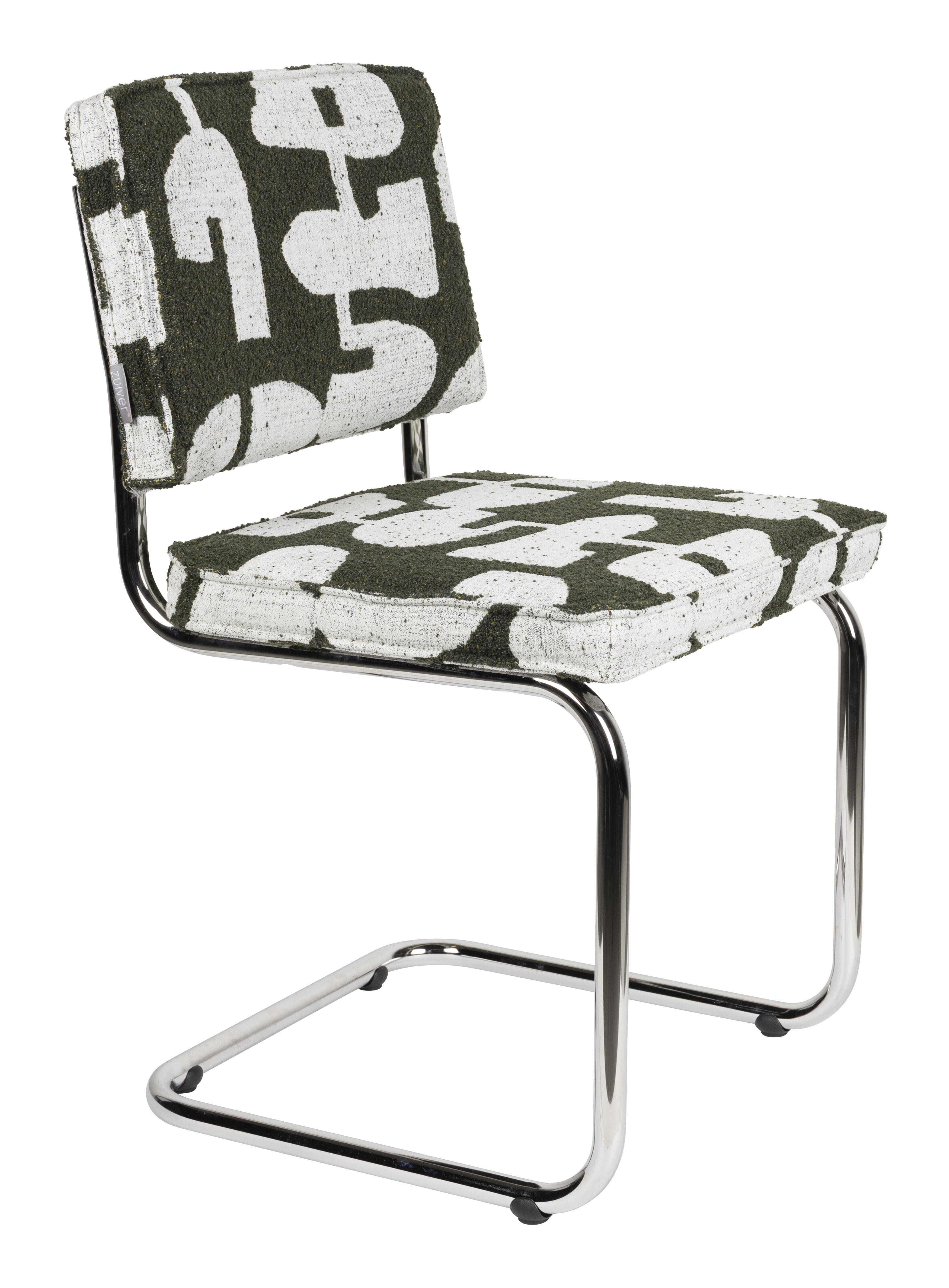 Zuiver Eetkamerstoel Ridge Deco, Geweven stof - Groen