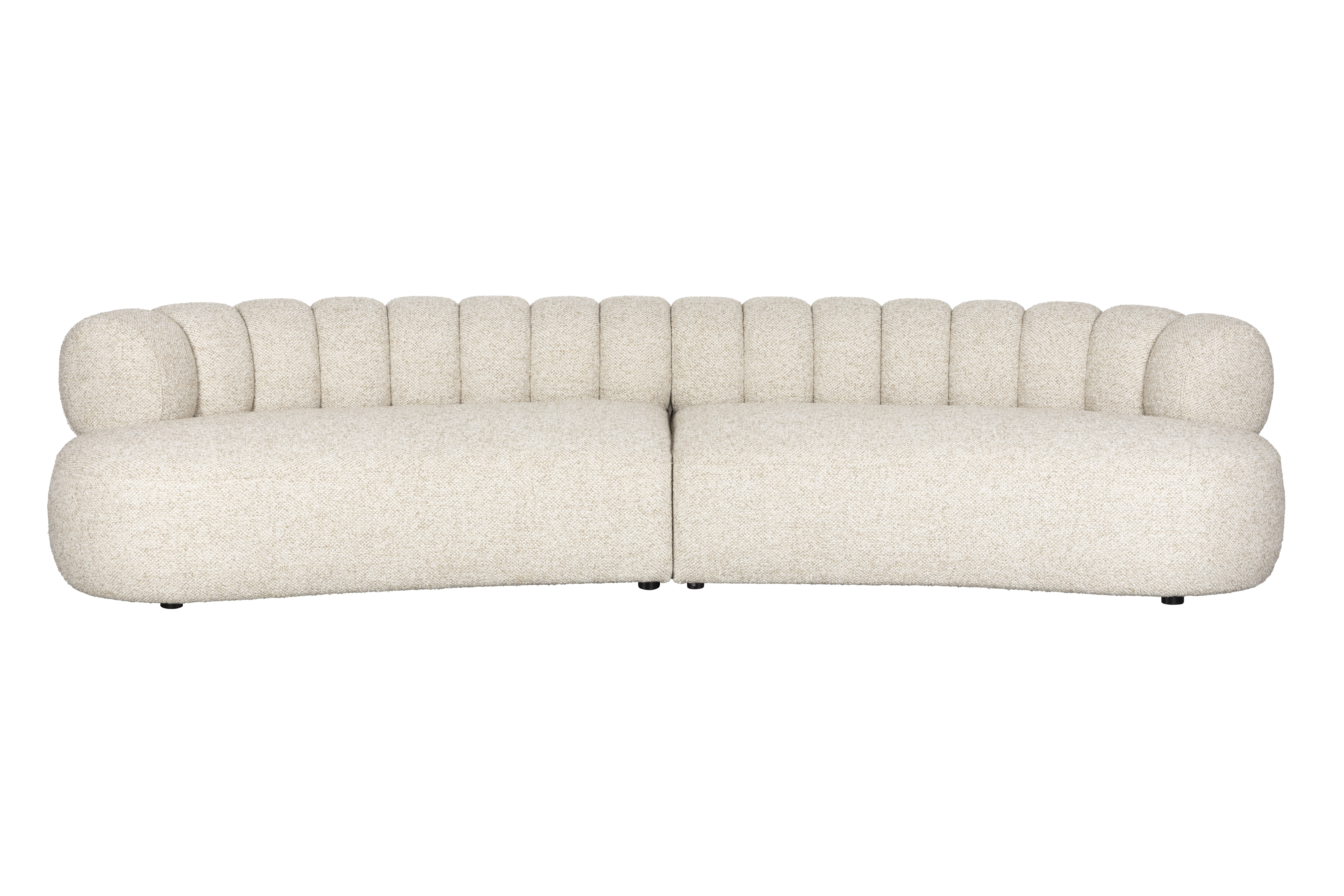 Dutchbone Organische 4,5-zits Bank Duvane 310cm, Geweven stof - Beige