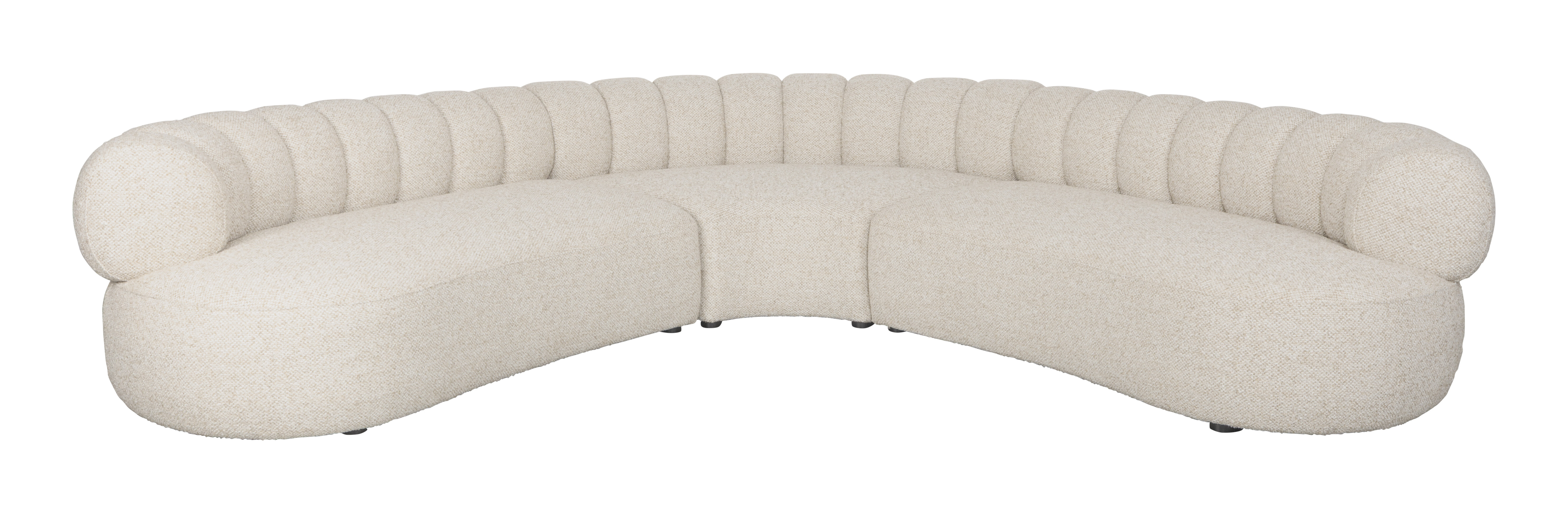 Dutchbone 7-zits Organische Hoekbank Duvane 286 x 286cm, Geweven stof - Beige