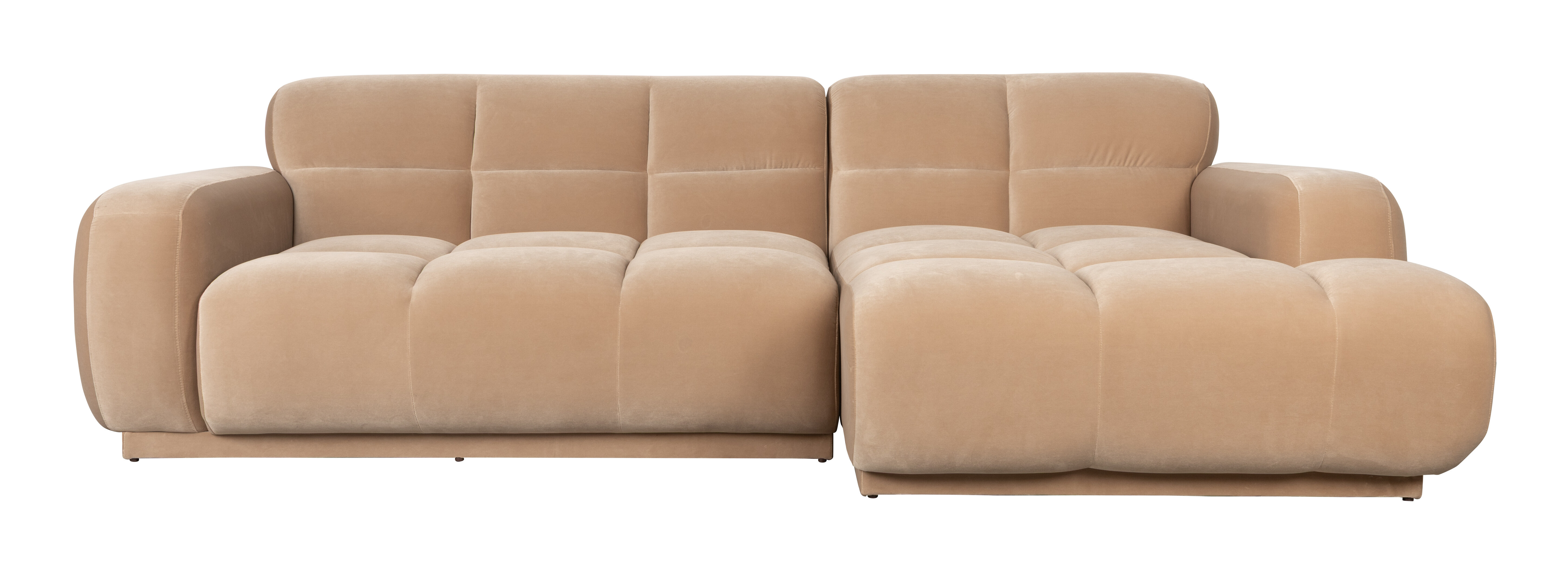 Zuiver Loungebank Hazel Rechts, 267cm, Velvet - Beige