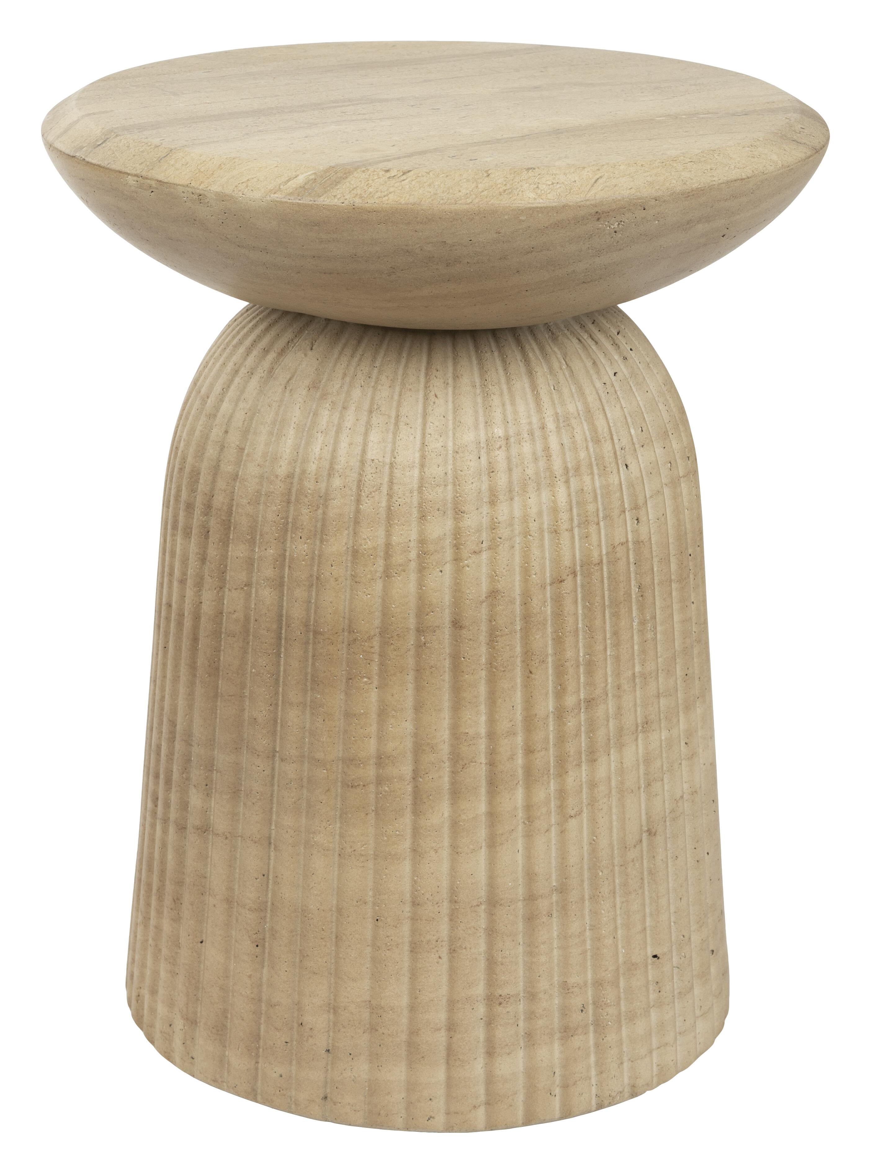 Dutchbone Bijzettafel Brison Beton, 36cm - Naturel - Rond