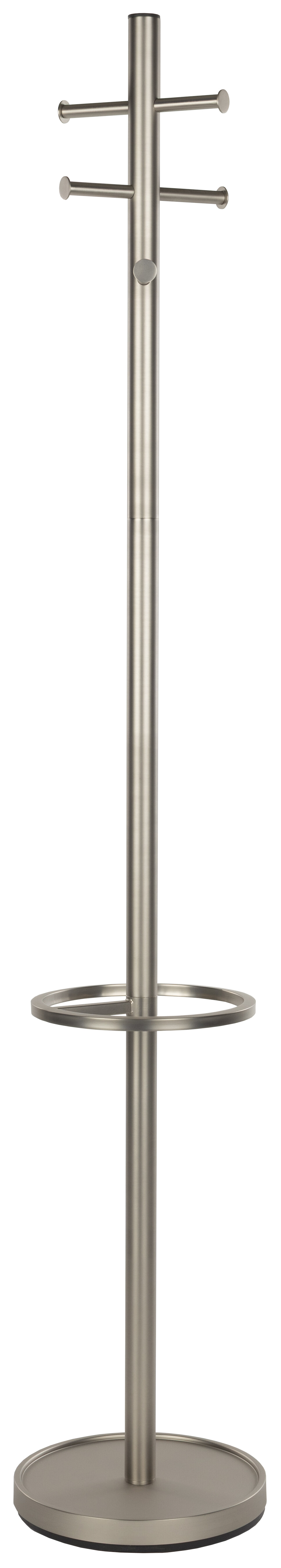 Zuiver Kapstok Wednesday Met 6 haken en parapluhouder - Zilver