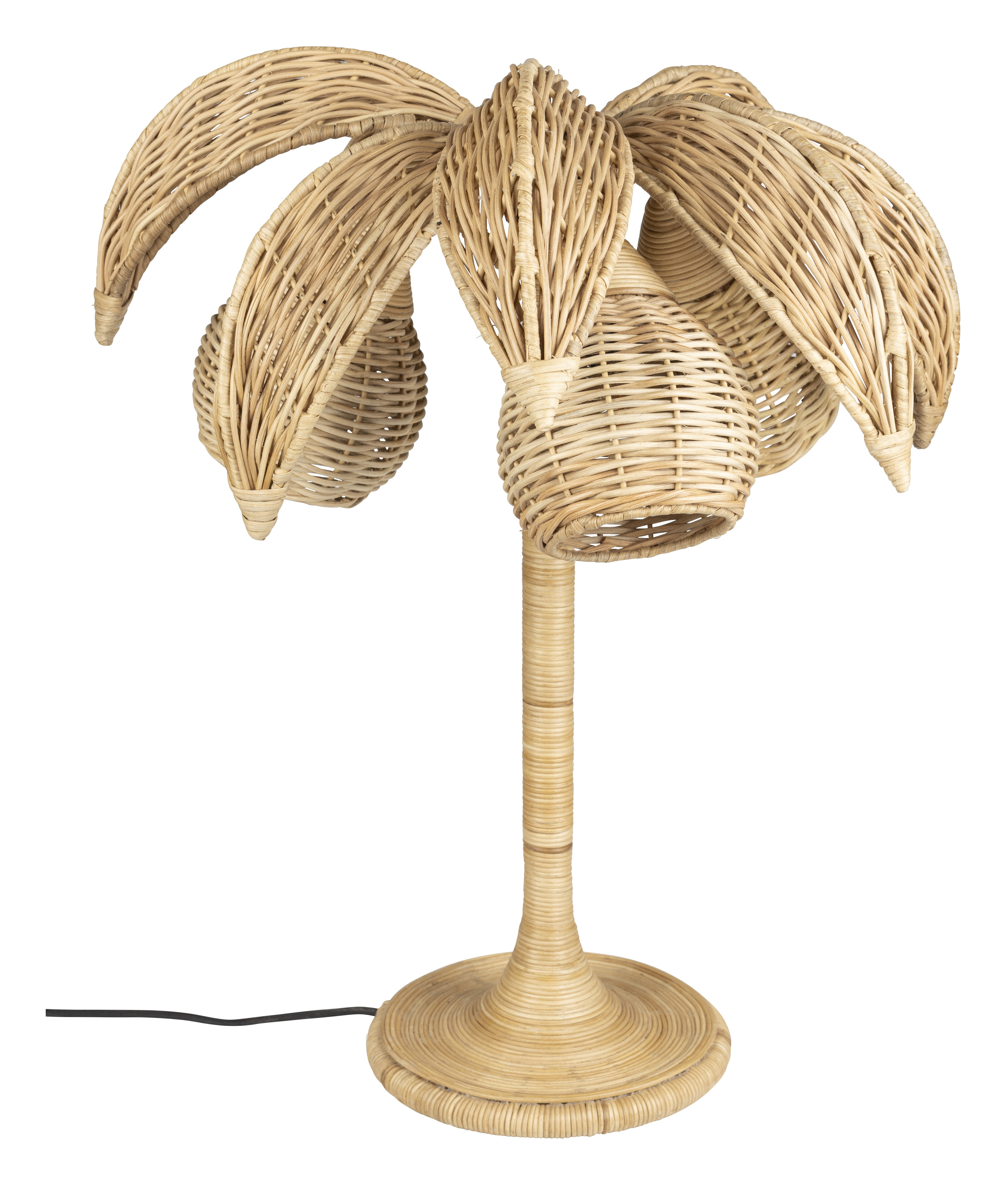 Dutchbone Tafellamp Palmtree Wicker, 65cm hoog - Naturel