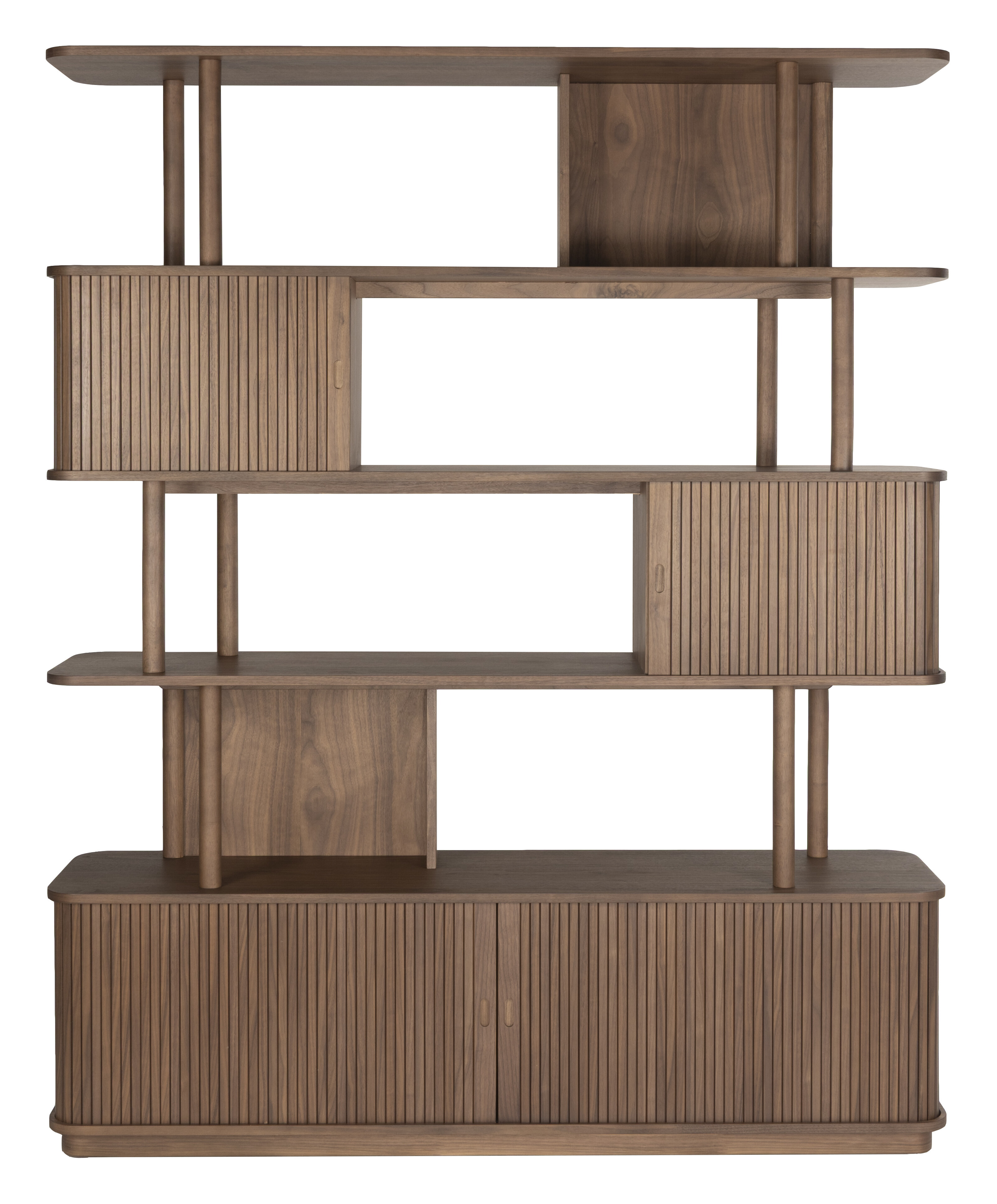 Zuiver Boekenkast 'Barbier' Walnoot, 195 x 160cm