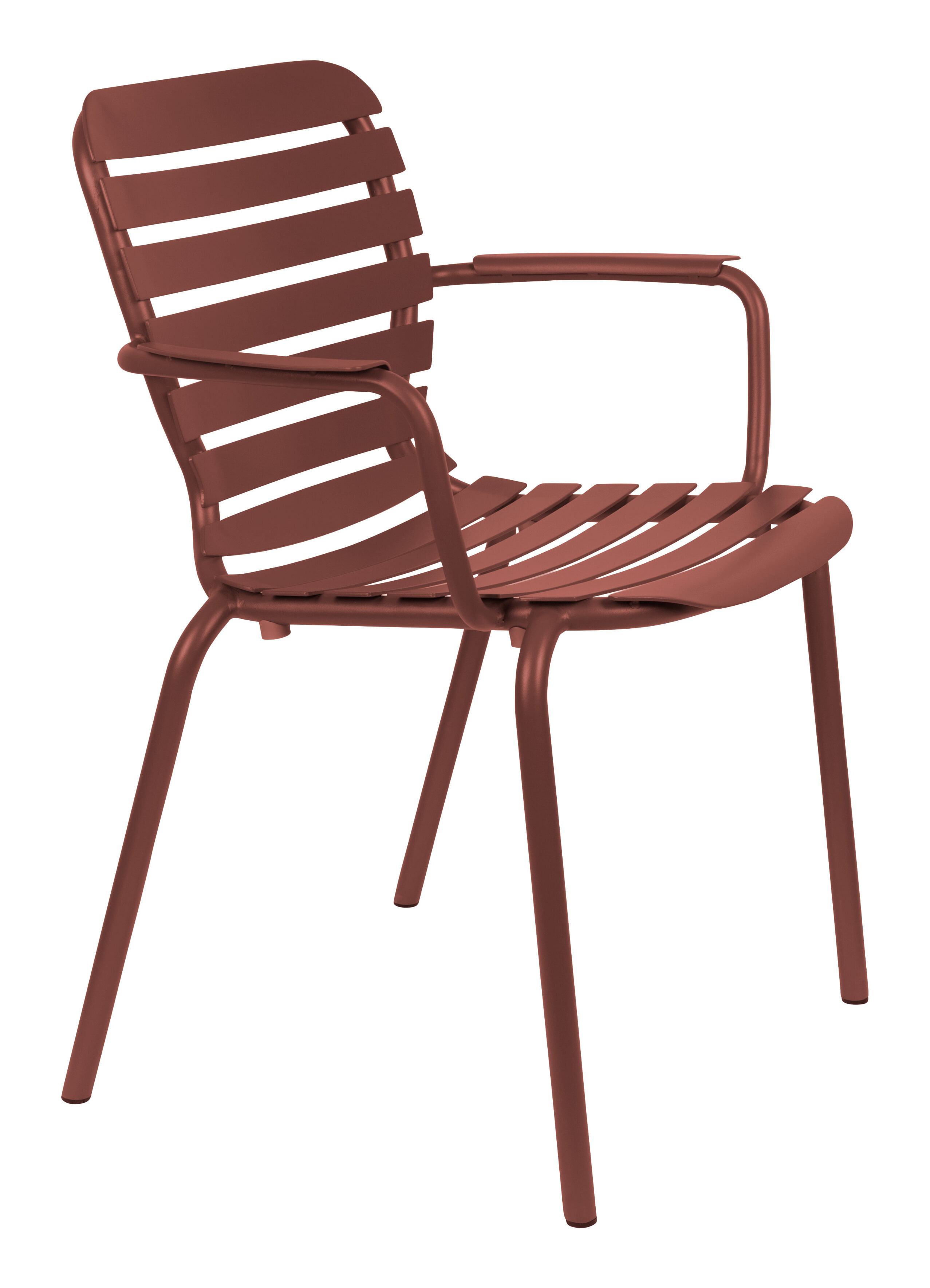 Zuiver Tuinstoel Vondel met armleuning, Aluminium - Rood