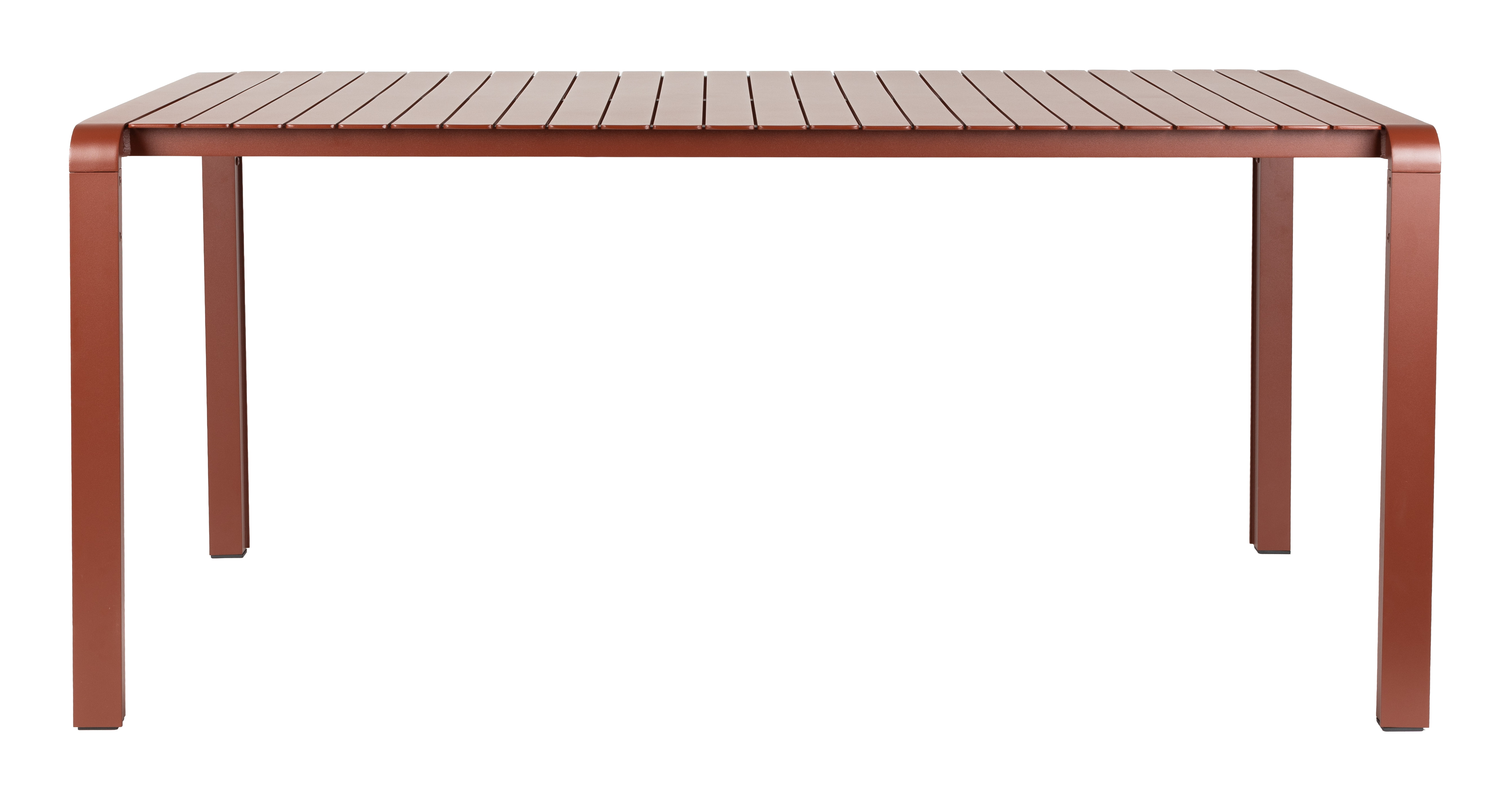 Zuiver Outdoor Eettafel 'Vondel' Aluminium, 214 x 97cm, kleur Rood