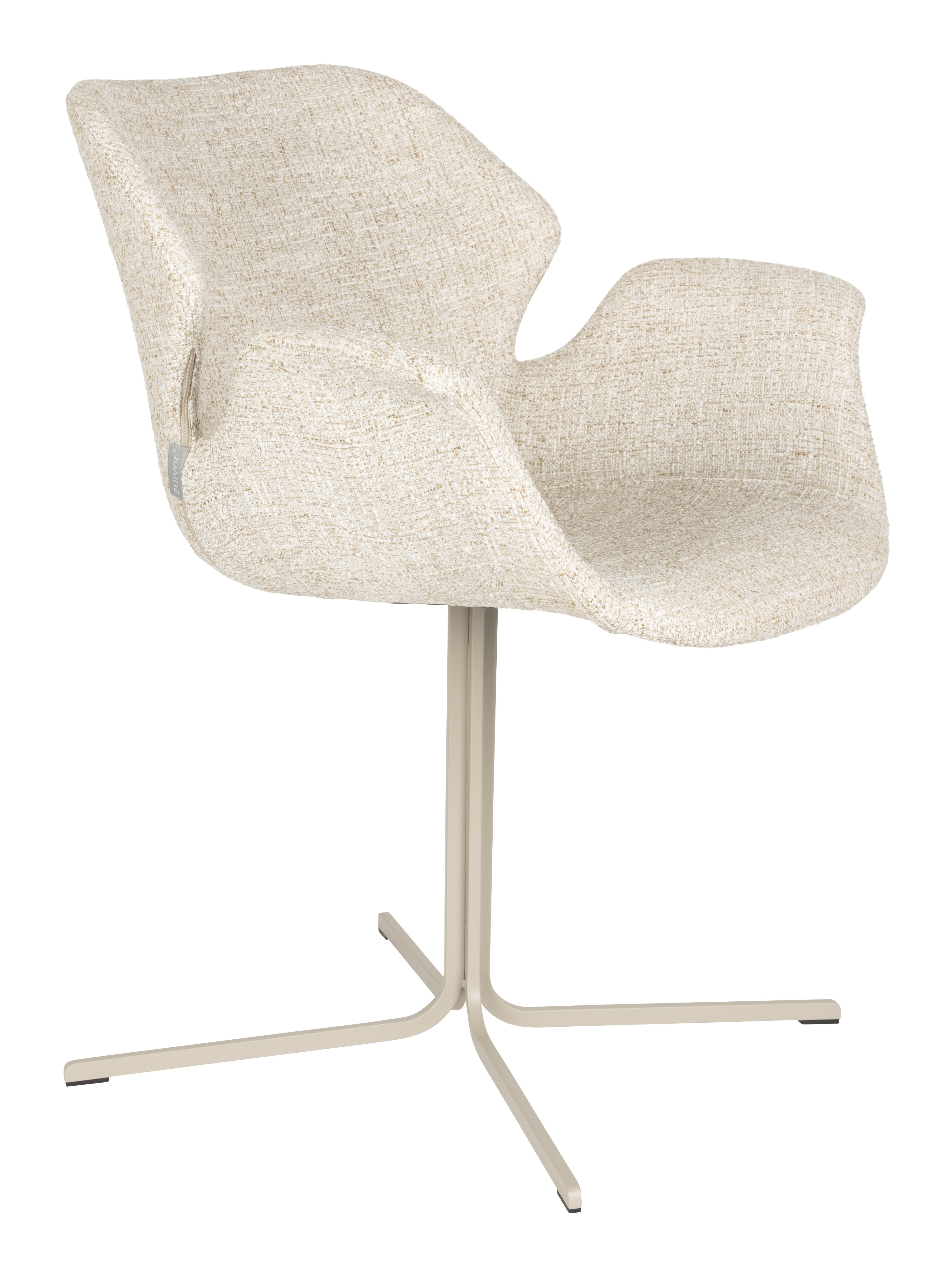 Zuiver Draaibare Eetkamerstoel Nikki Geweven stof - Beige