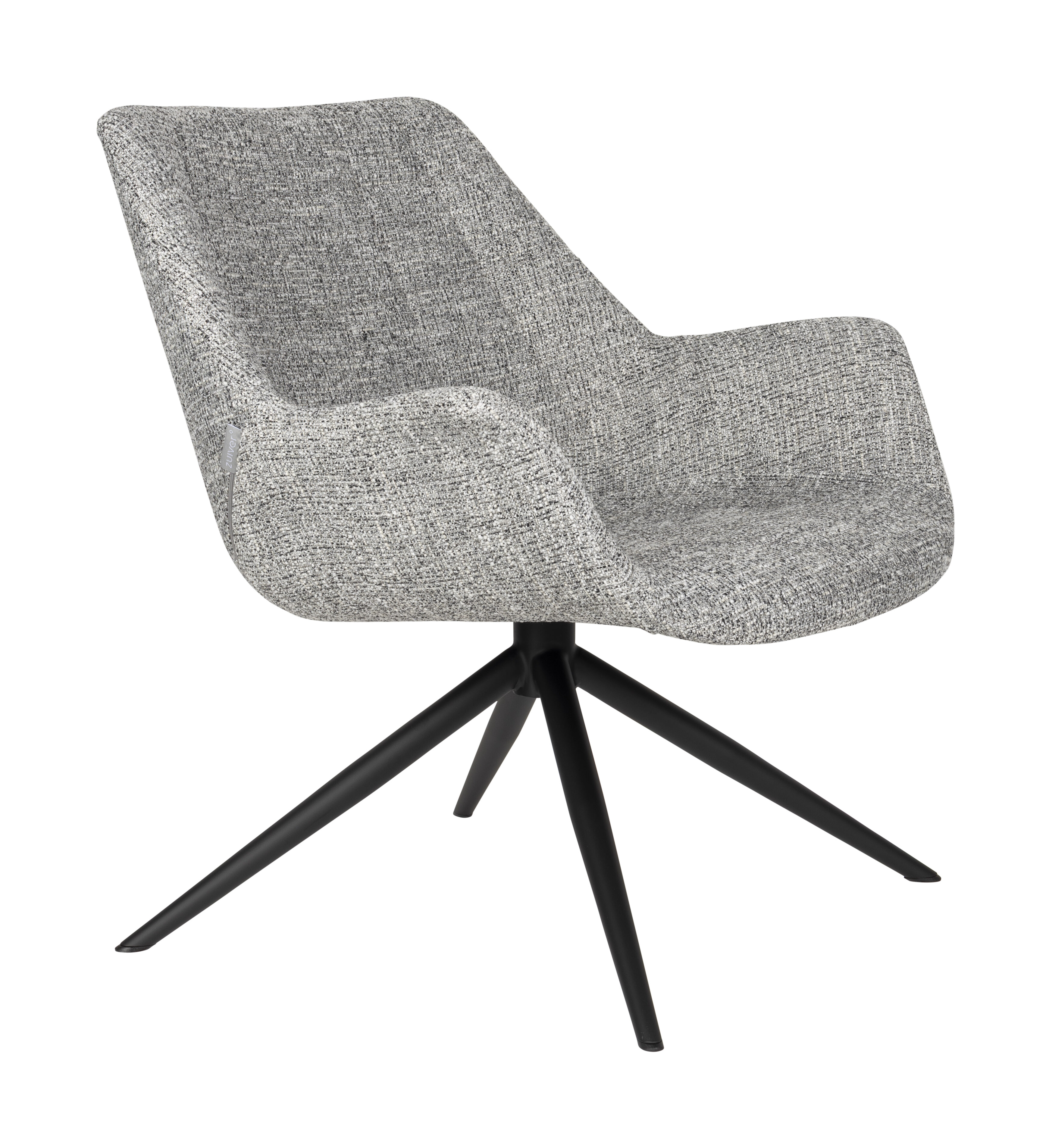Zuiver Draaifauteuil Doulton Geweven stof - Grijs