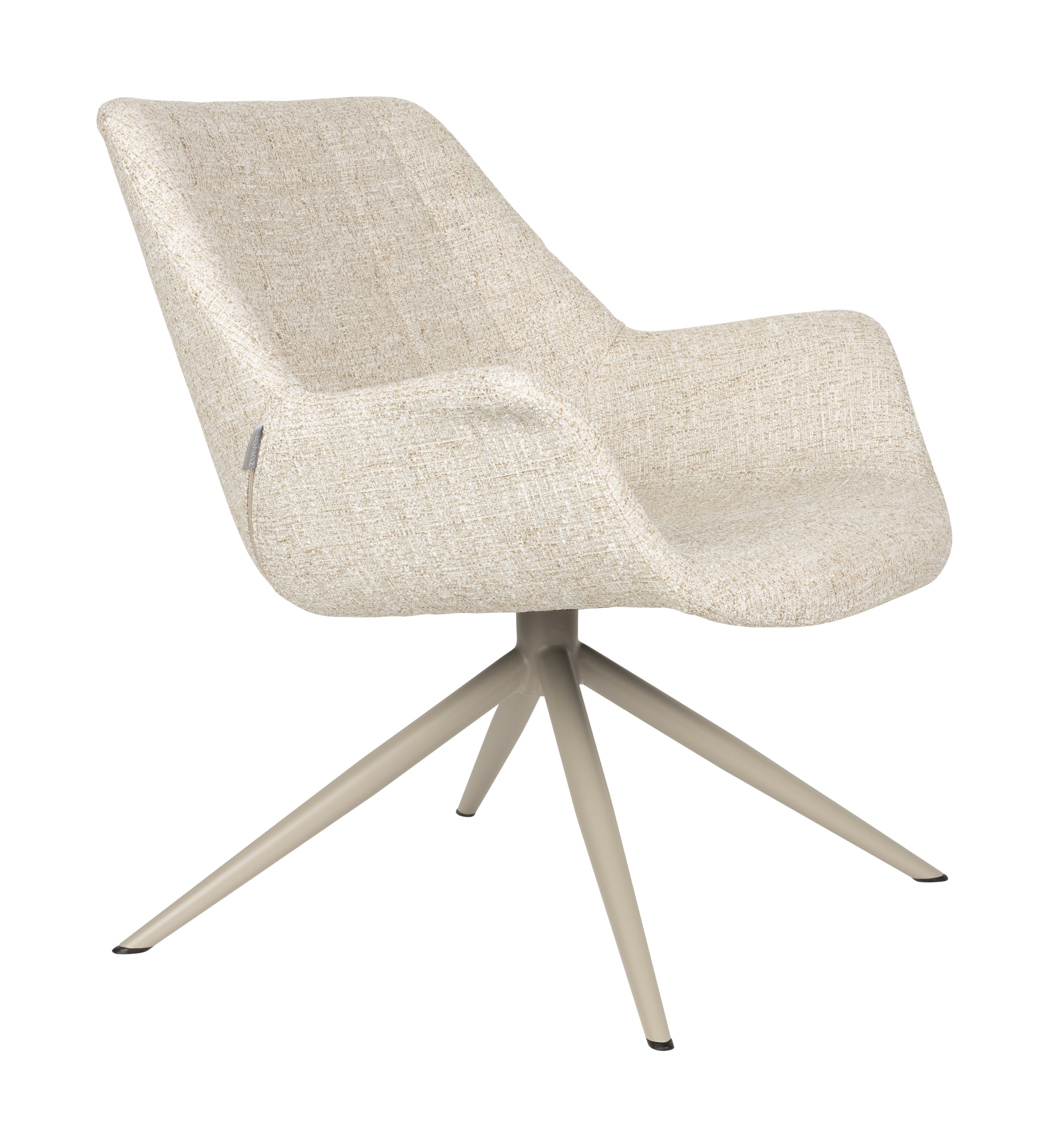 Zuiver Draaifauteuil Doulton Geweven stof, Beige