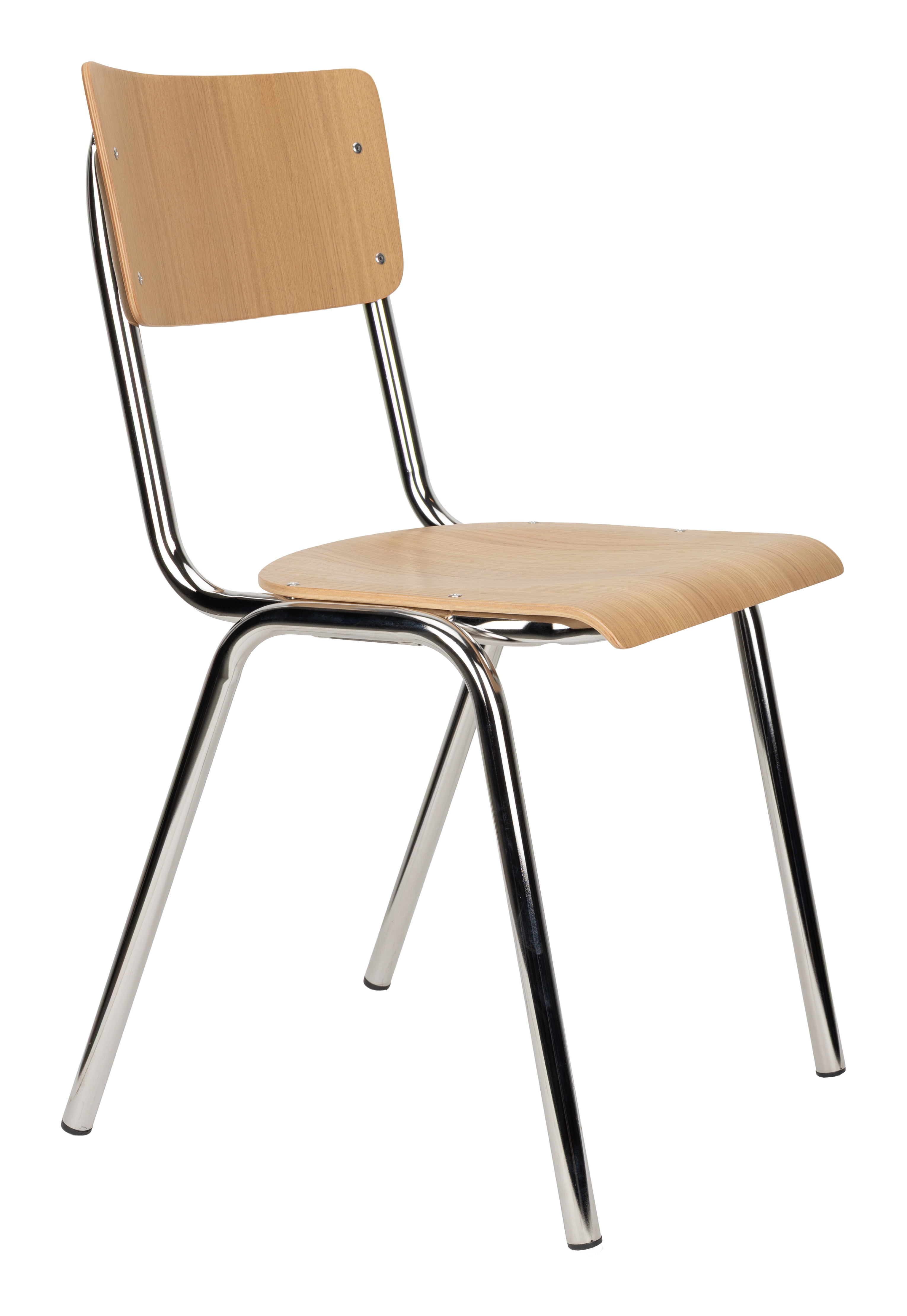Zuiver Eetkamerstoel Back to School Eiken en metaal - Naturel