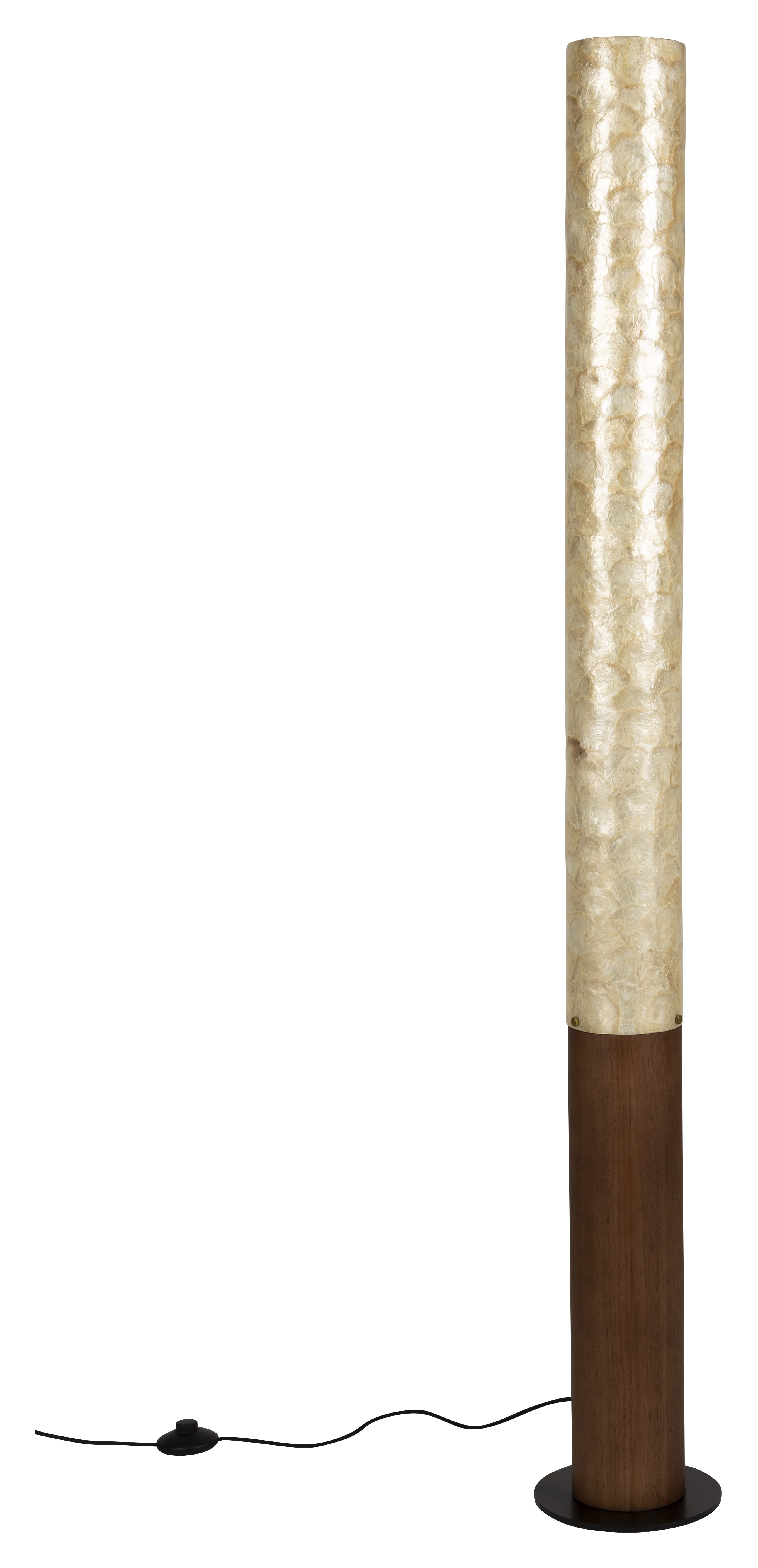 Dutchbone Vloerlamp Beam Eikenhout en acryl, 150cm hoog - Bruin