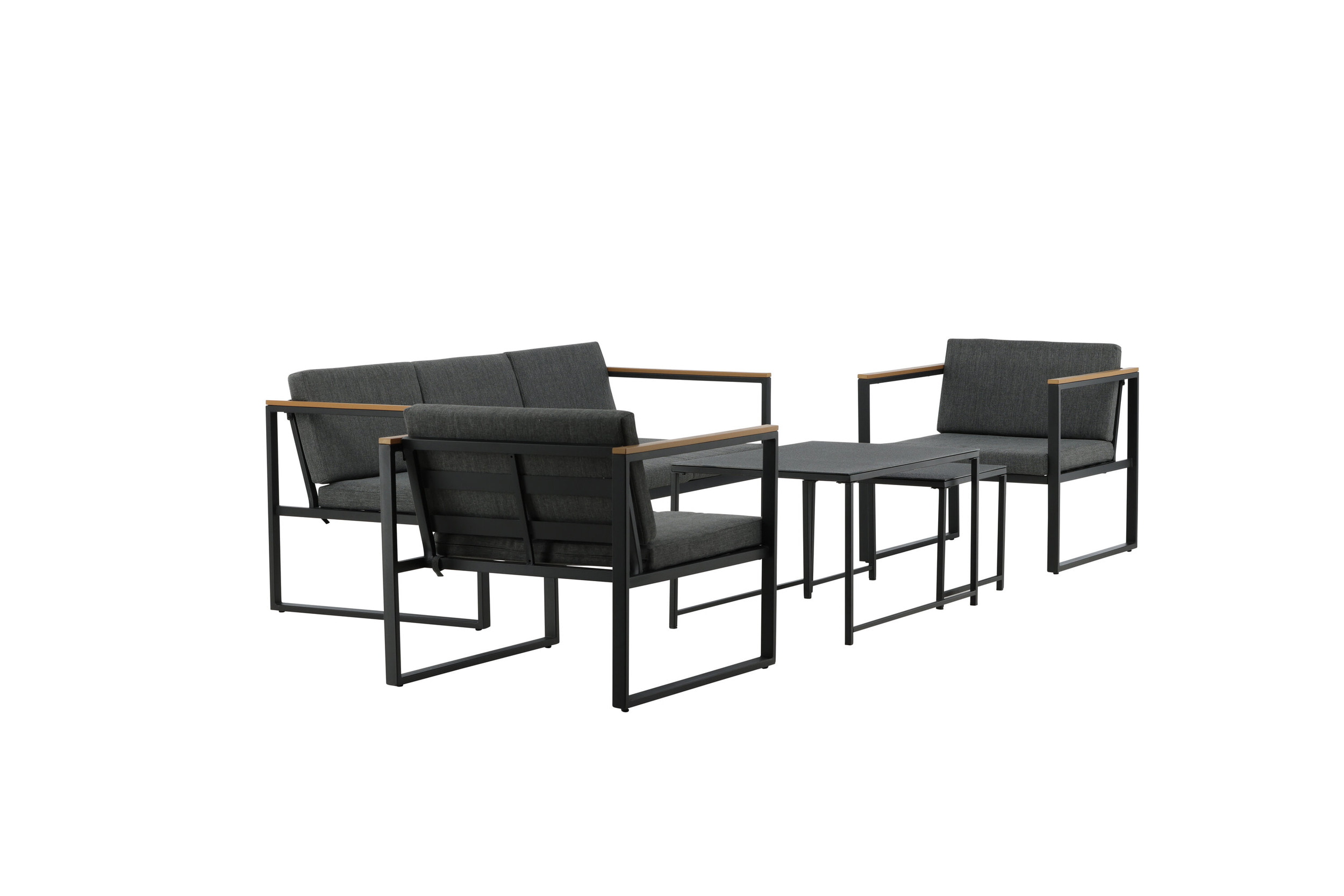 Nohr Loungeset 'Donnesha' Met bank, 2 tafels en 2 fauteuils