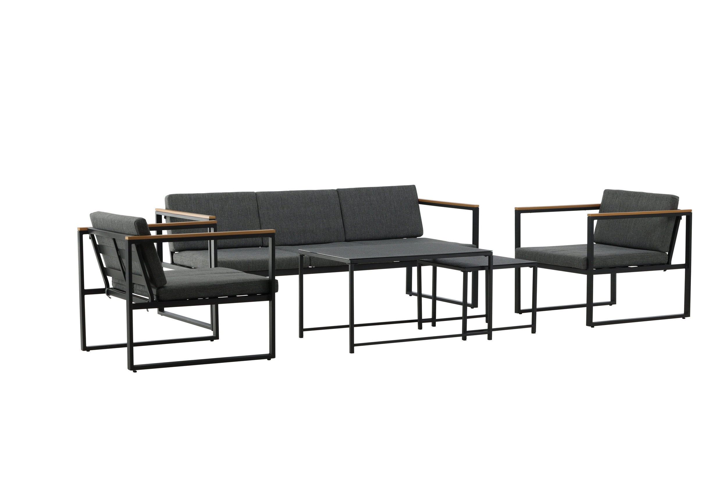 Nohr Loungeset 'Donnesha' Met bank, 2 tafels en 2 fauteuils