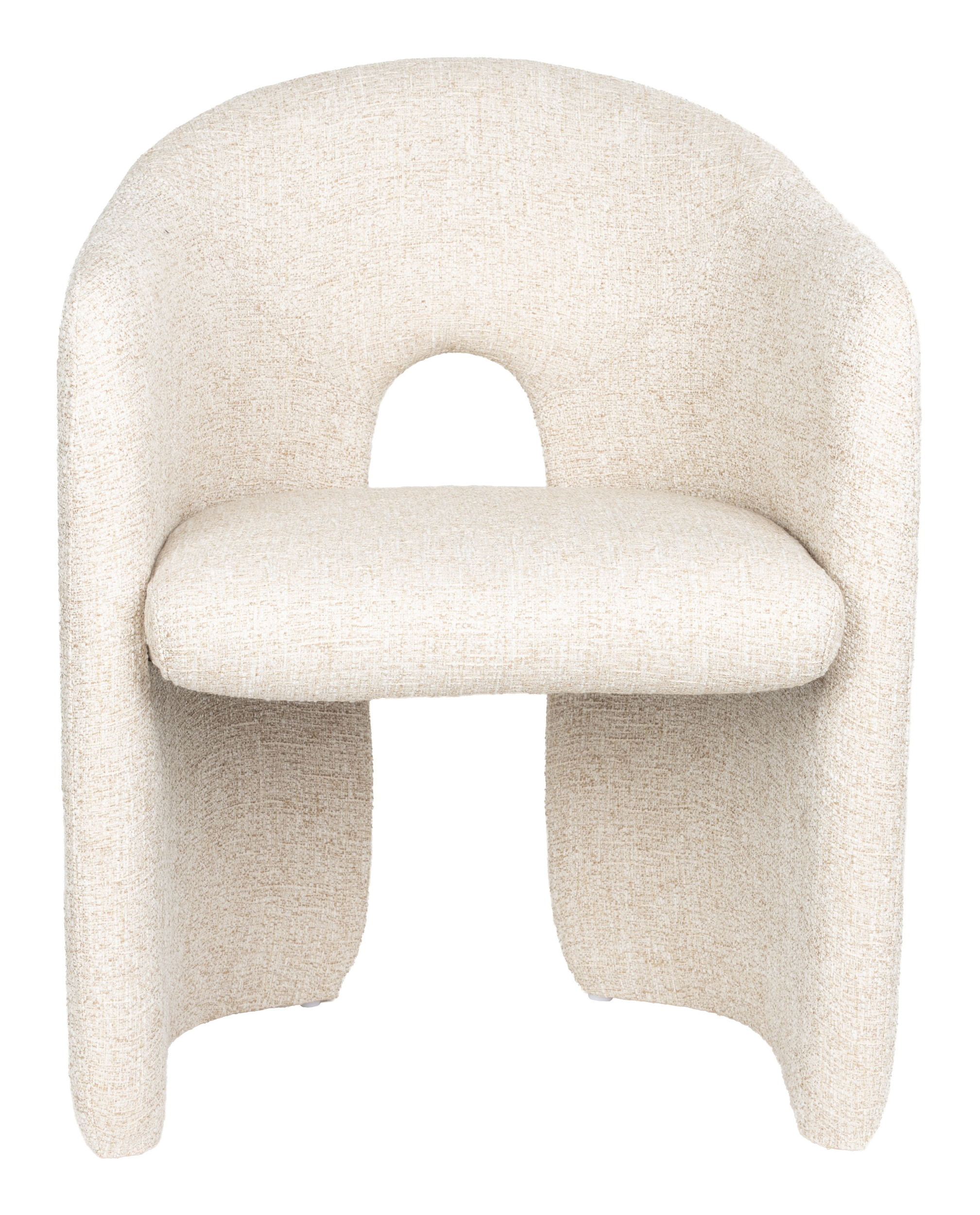 Zuiver Eetkamerstoel Contour Grof geweven stof - Beige