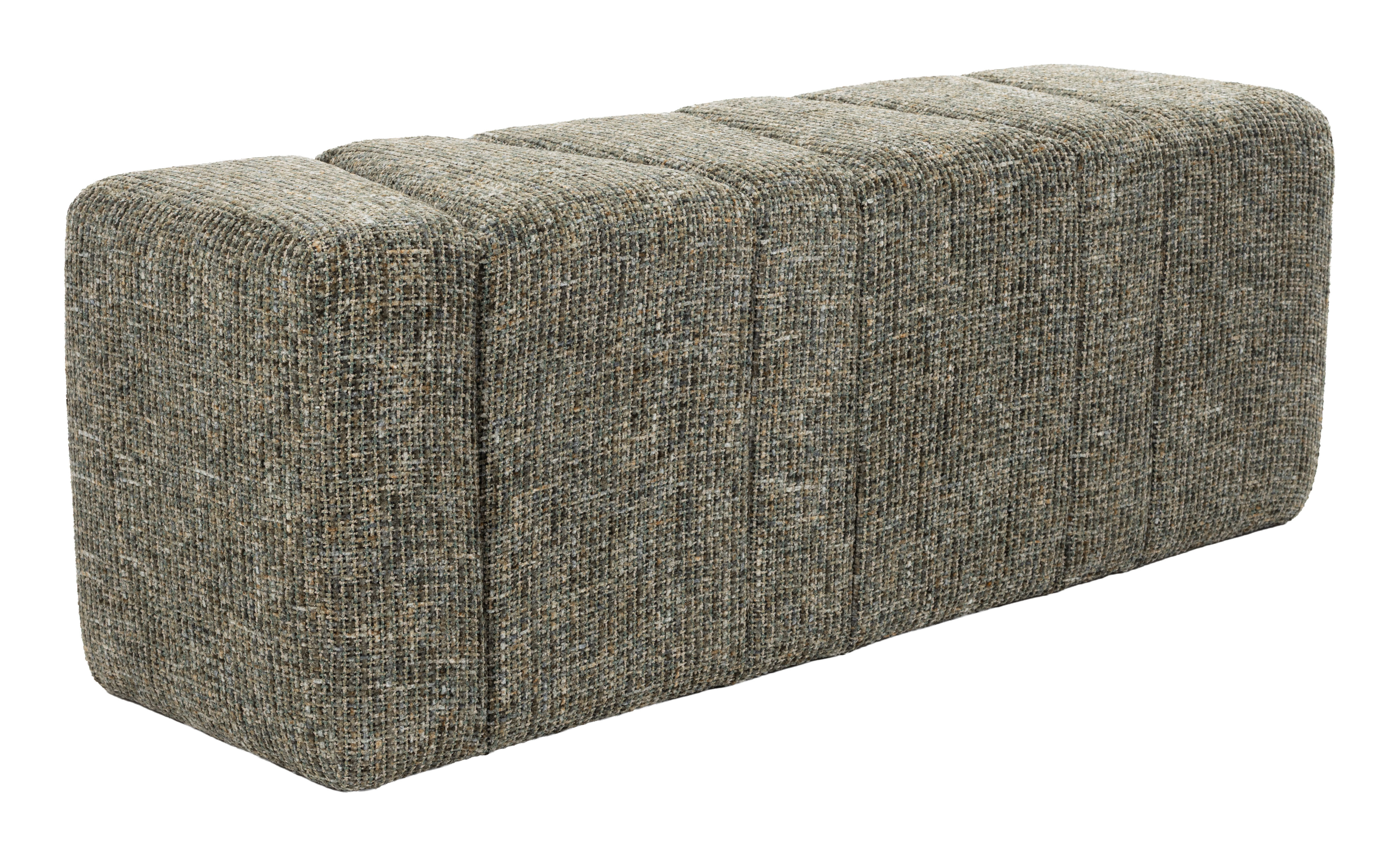 ZILT Bankje Dany Chenille, 120cm - Groen