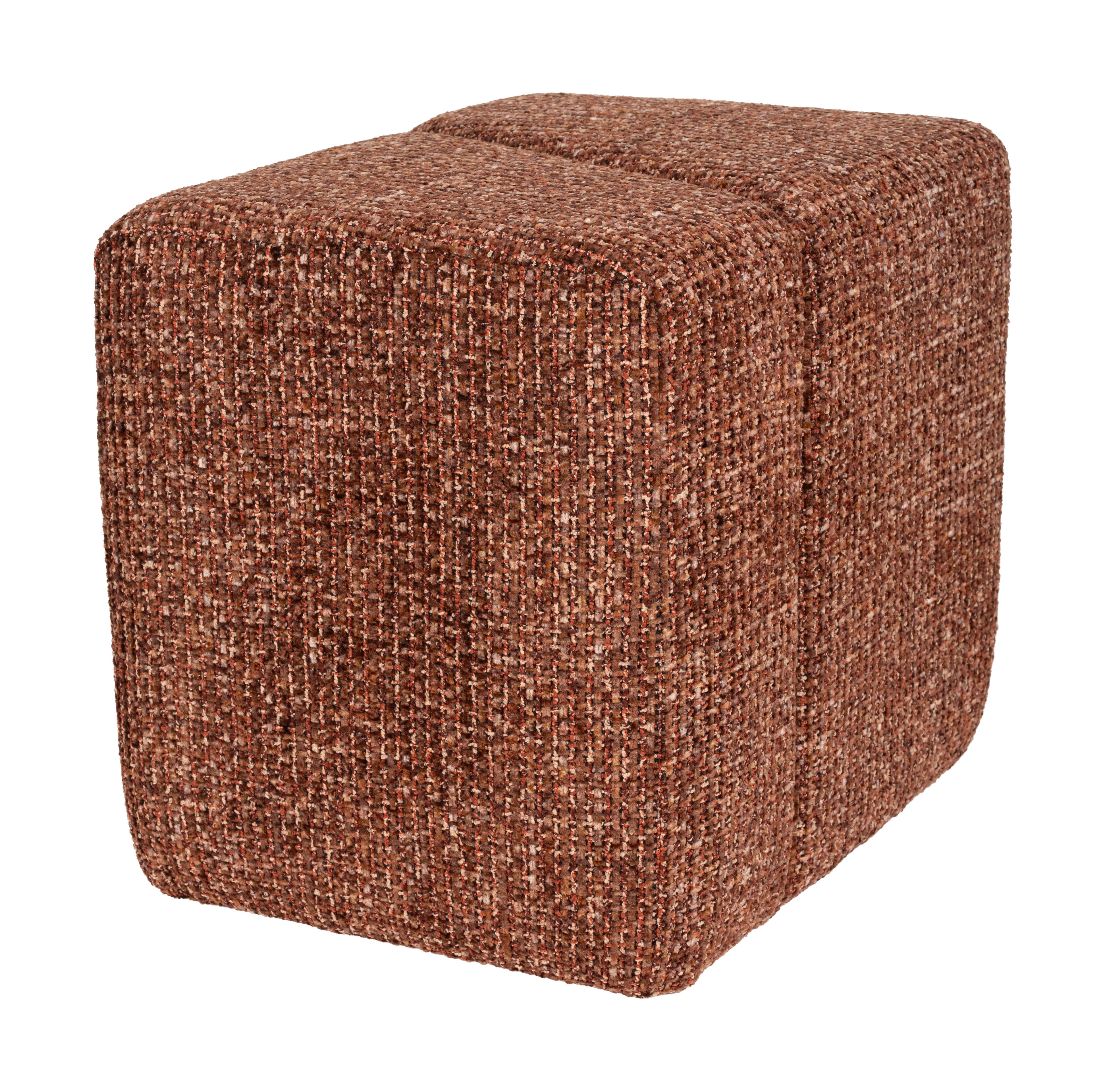 ZILT Poef Dany Chenille - Terracotta