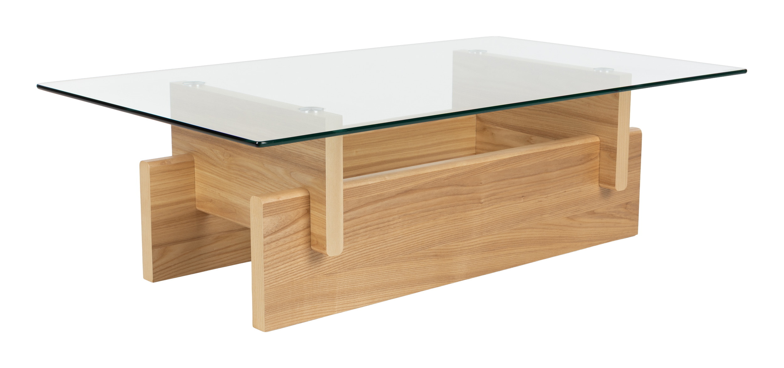 Dutchbone Salontafel Lucifer Glas & Eiken, 100 x 60cm - Naturel