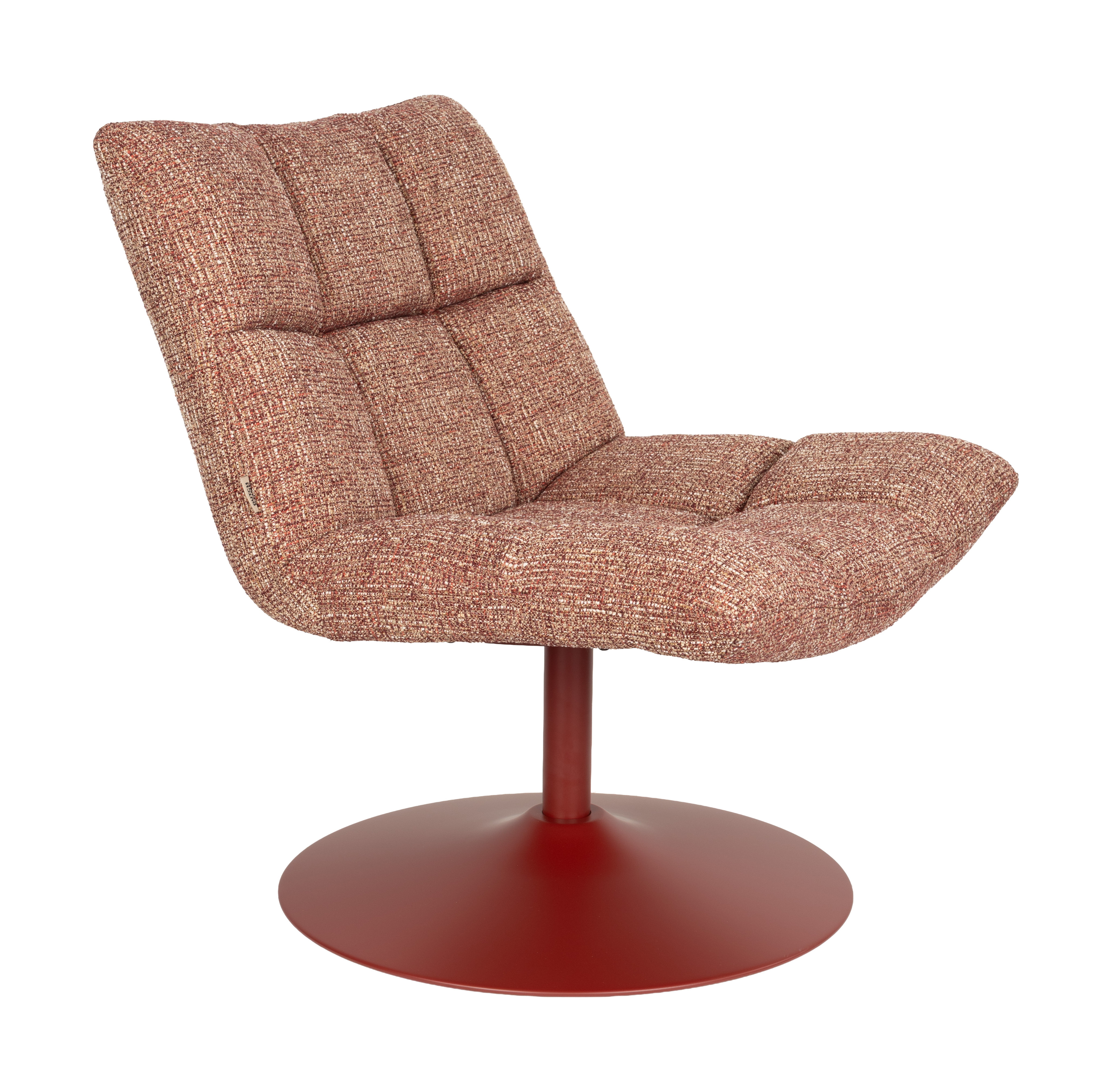 Dutchbone Draaifauteuil Bar Grof geweven stof - Rood