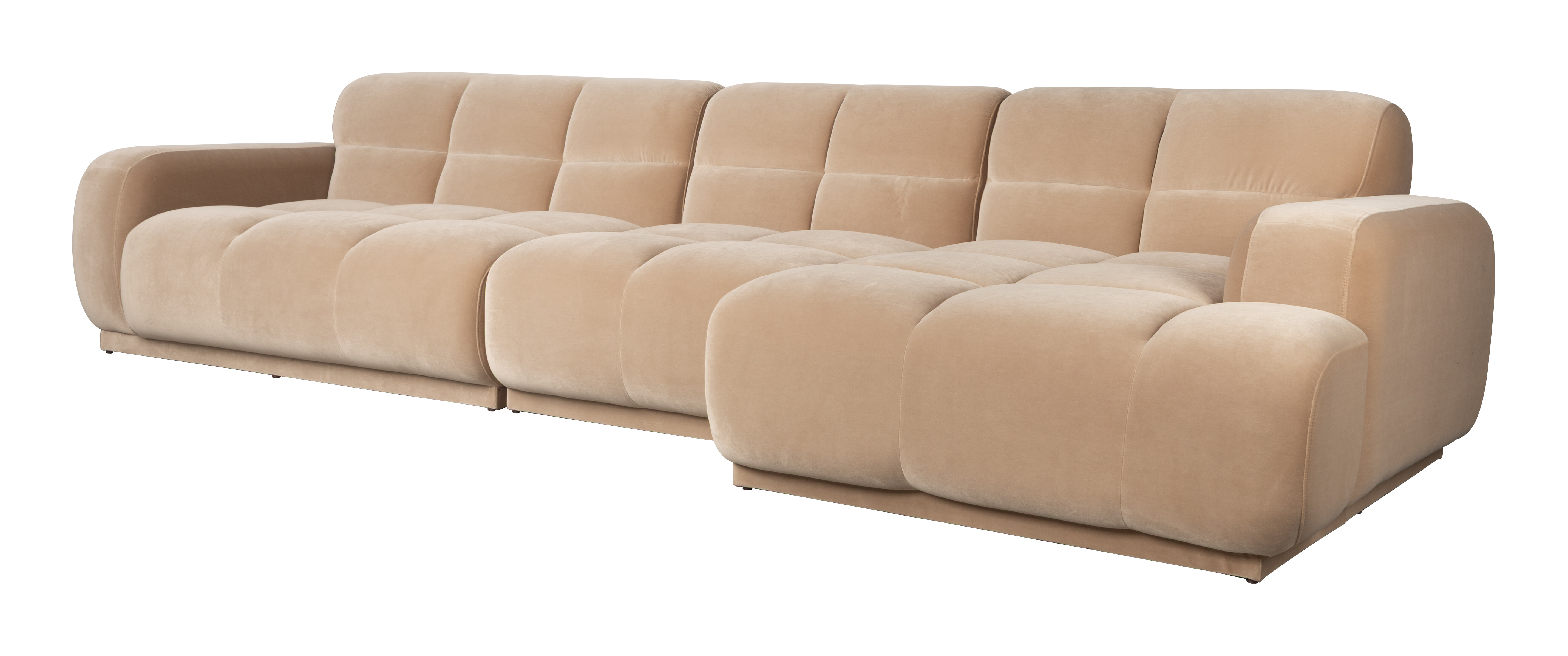 Zuiver Loungebank Hazel Rechts, 352cm, Velvet - Beige