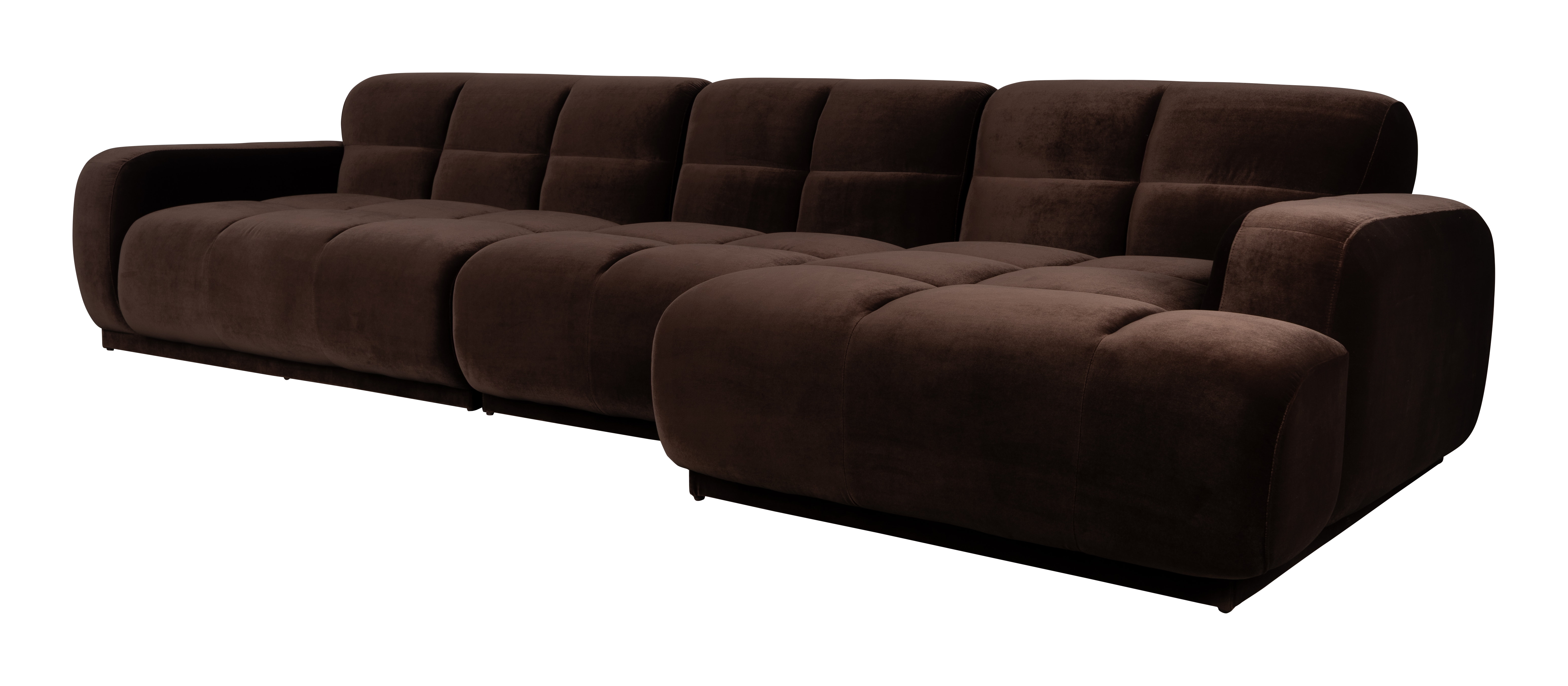 Zuiver Loungebank Hazel Rechts, 352cm, Velvet - Bruin