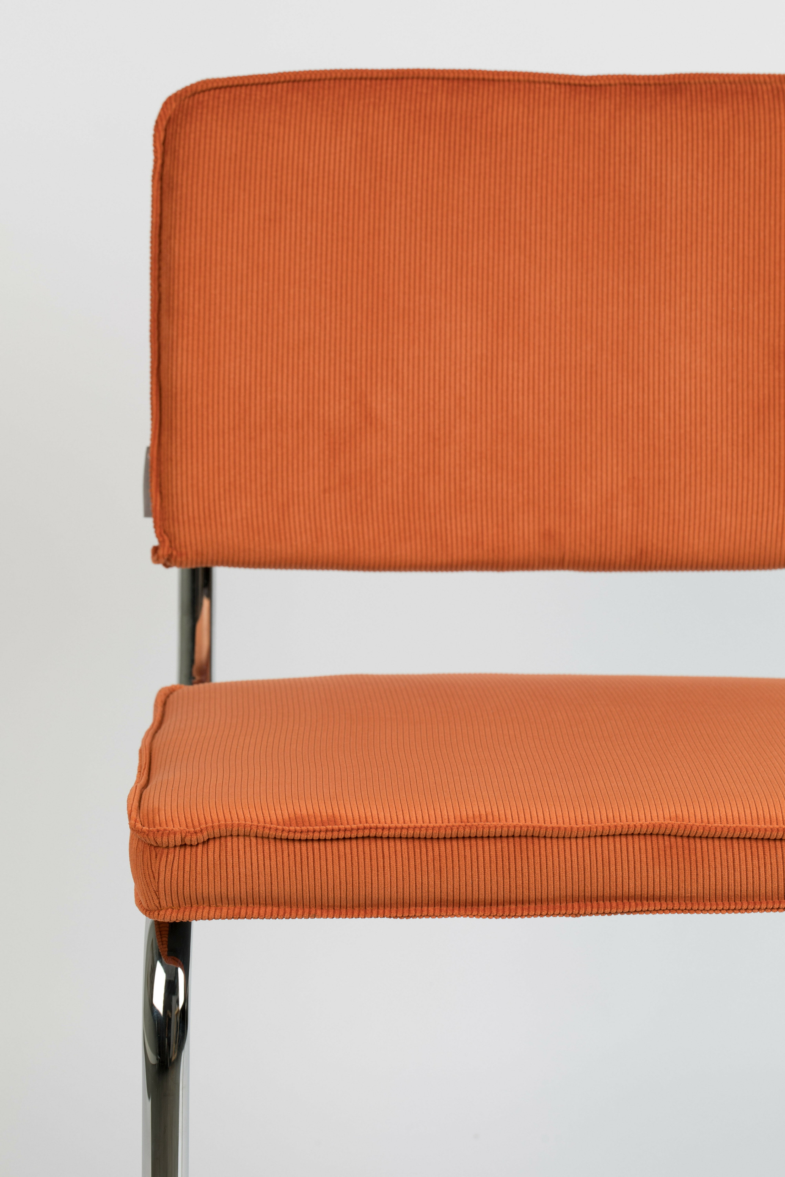 Zuiver Eetkamerstoel 'Ridge' Rib, kleur Oranje