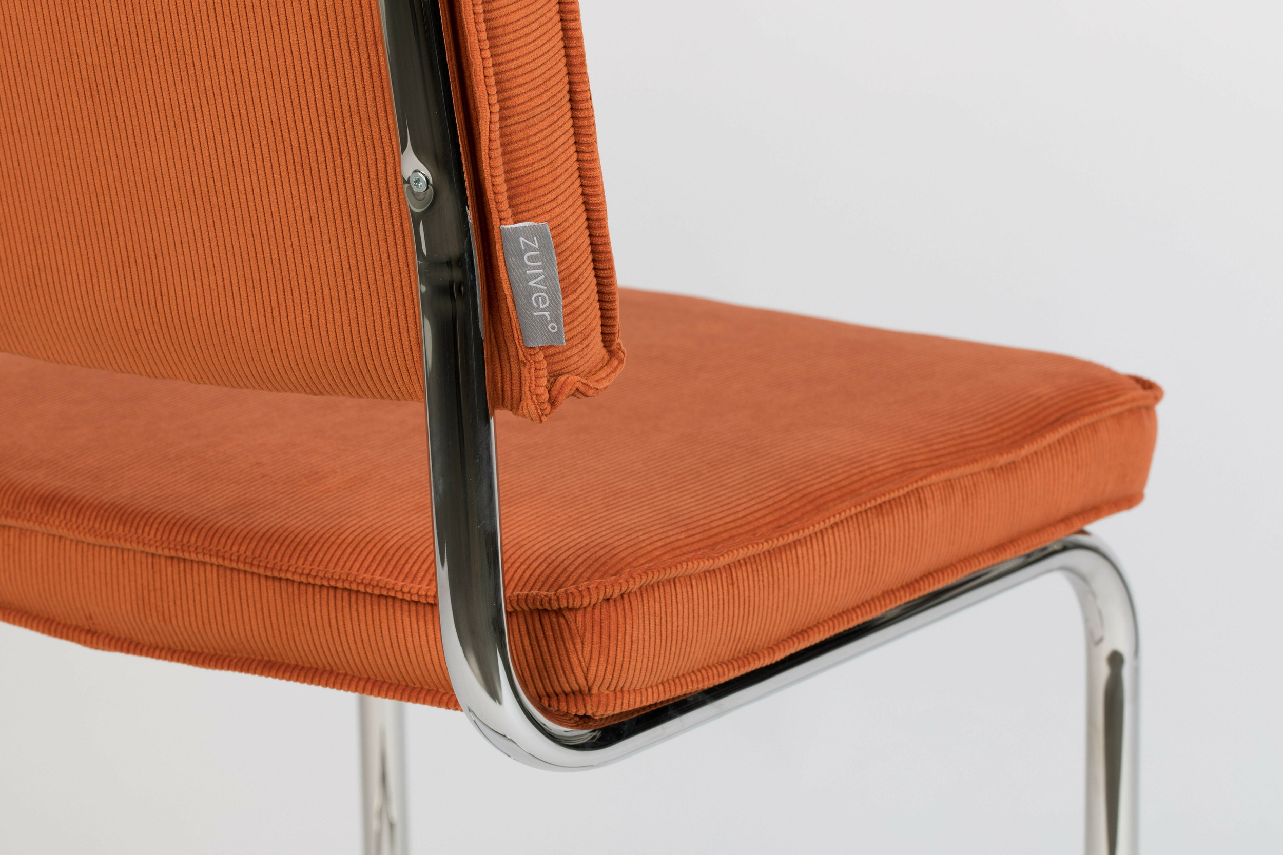 Zuiver Eetkamerstoel 'Ridge' Rib, kleur Oranje