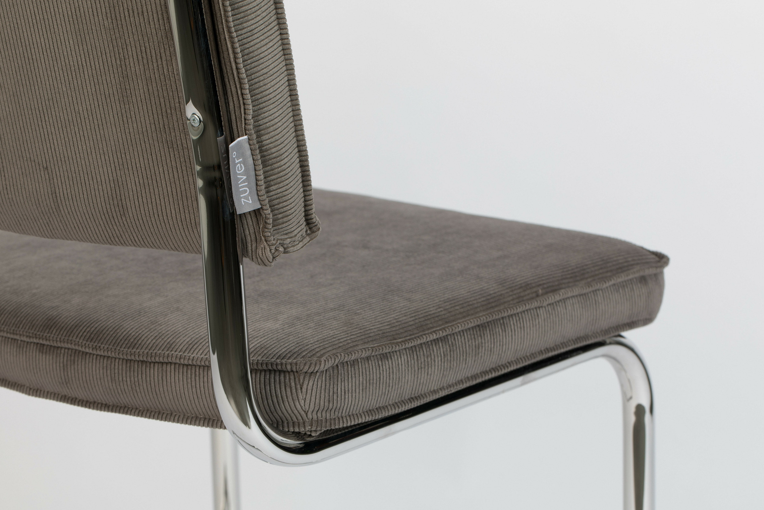 Zuiver Eetkamerstoel 'Ridge' Rib, kleur Grijs