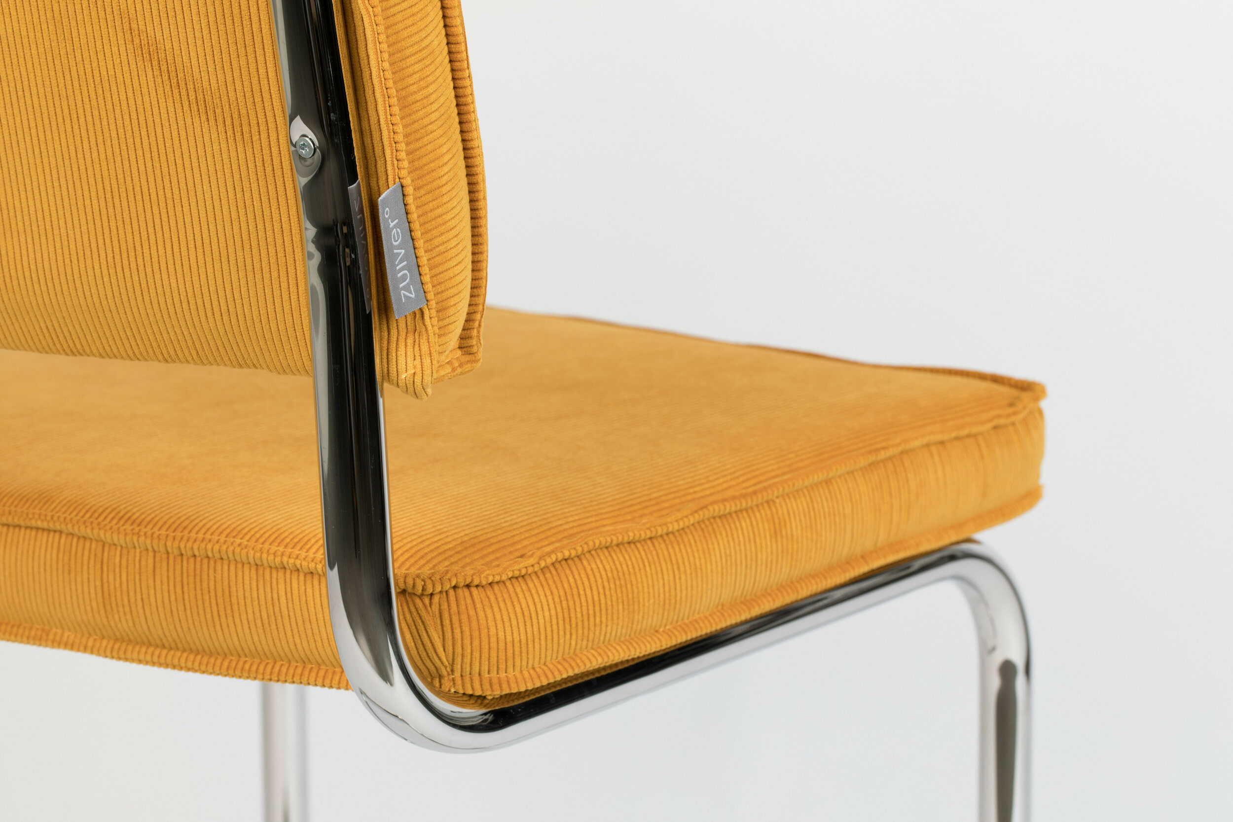 Zuiver Eetkamerstoel 'Ridge' Rib, kleur Geel