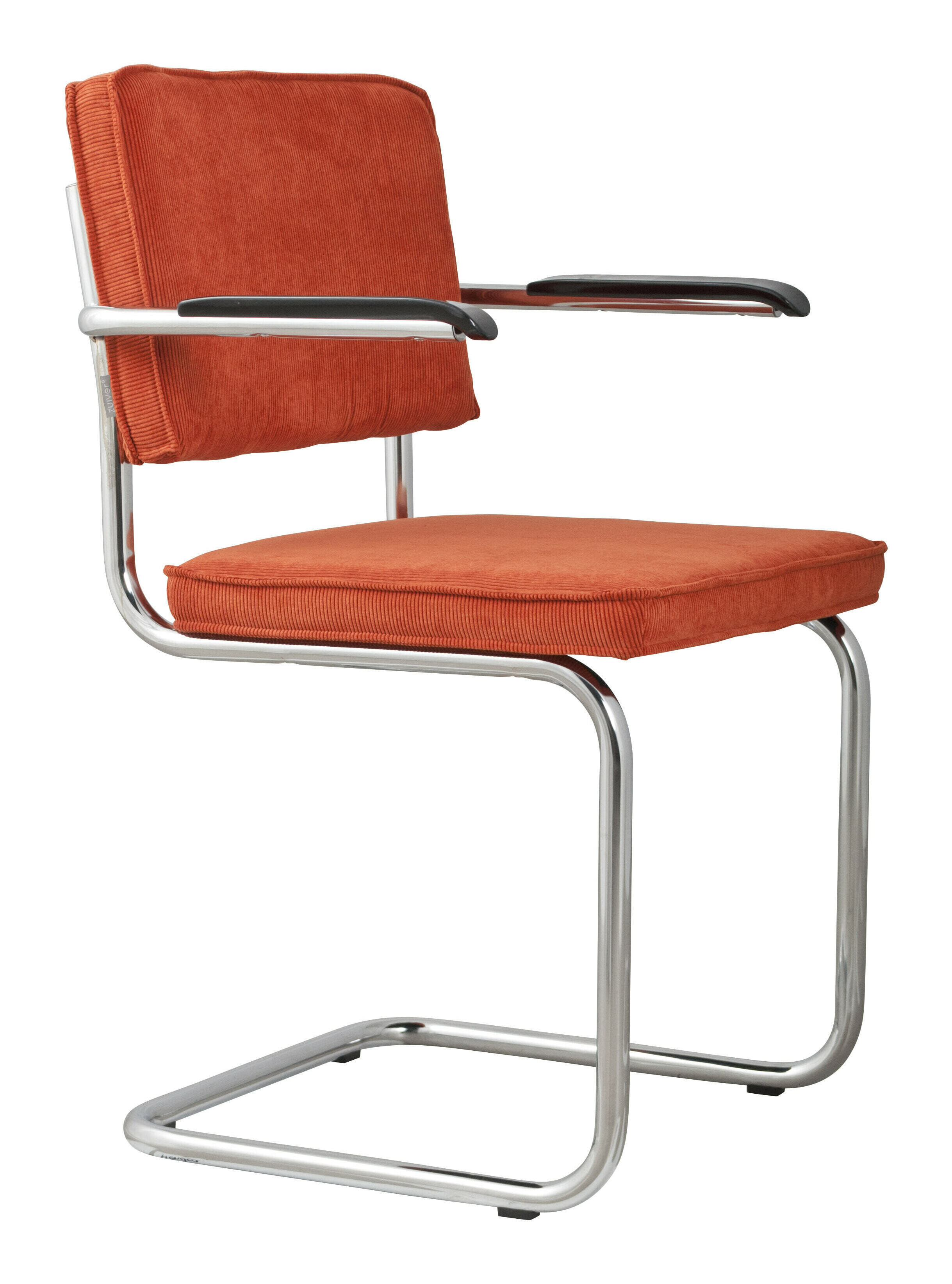 Zuiver Eetkamerstoel 'Ridge' Ribstof, kleur Oranje