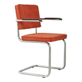 Zuiver Eetkamerstoel 'Ridge' Ribstof, kleur Oranje