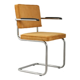 Zuiver Eetkamerstoel 'Ridge' Ribstof, kleur Geel