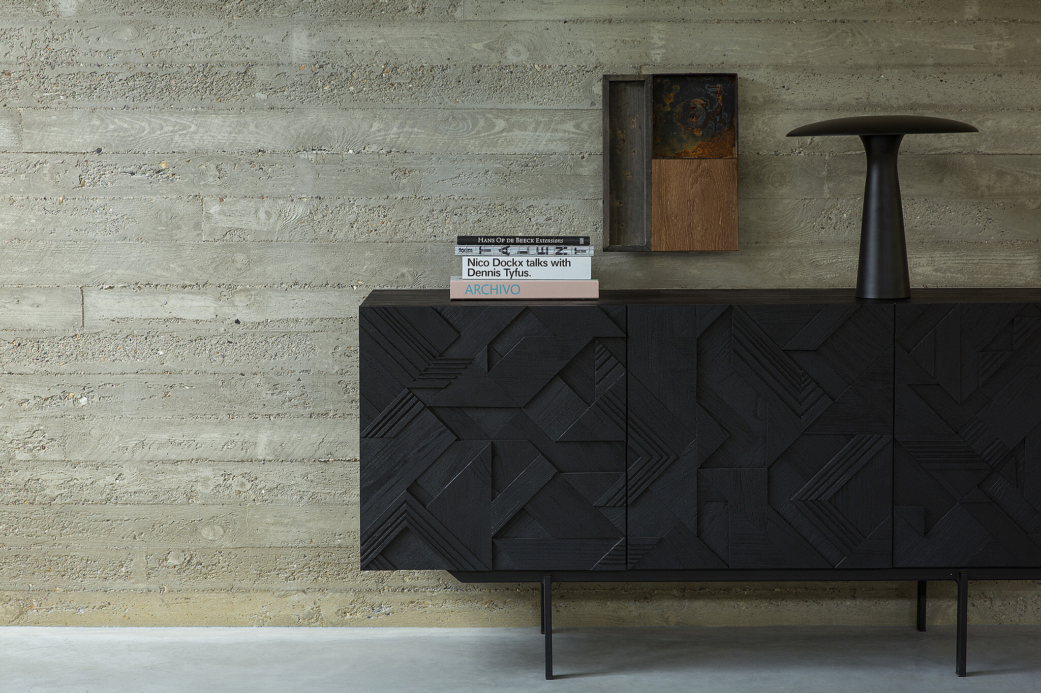 Ethnicraft Dressoir 'Graphic' Gevernist Teakhout, 168cm