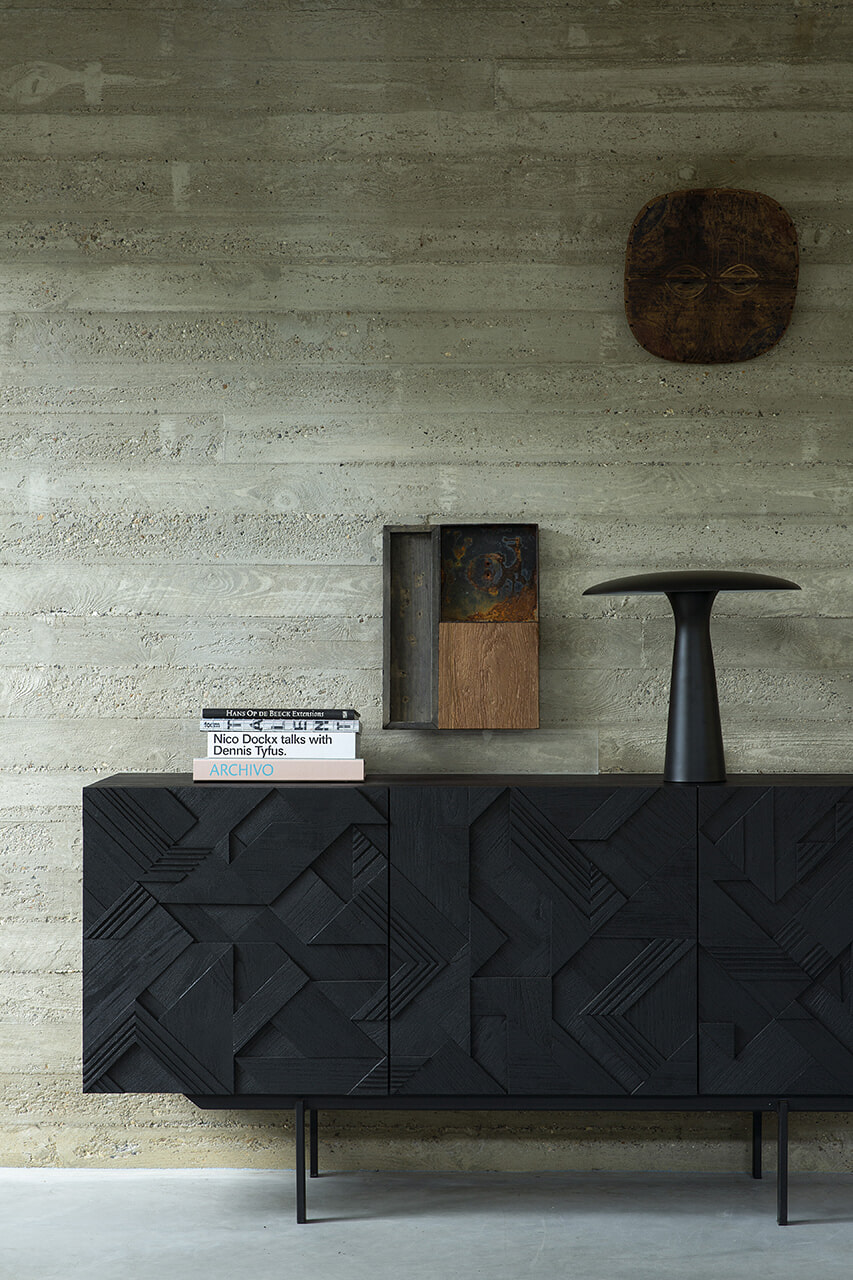 Ethnicraft Dressoir 'Graphic' Gevernist Teakhout, 224cm