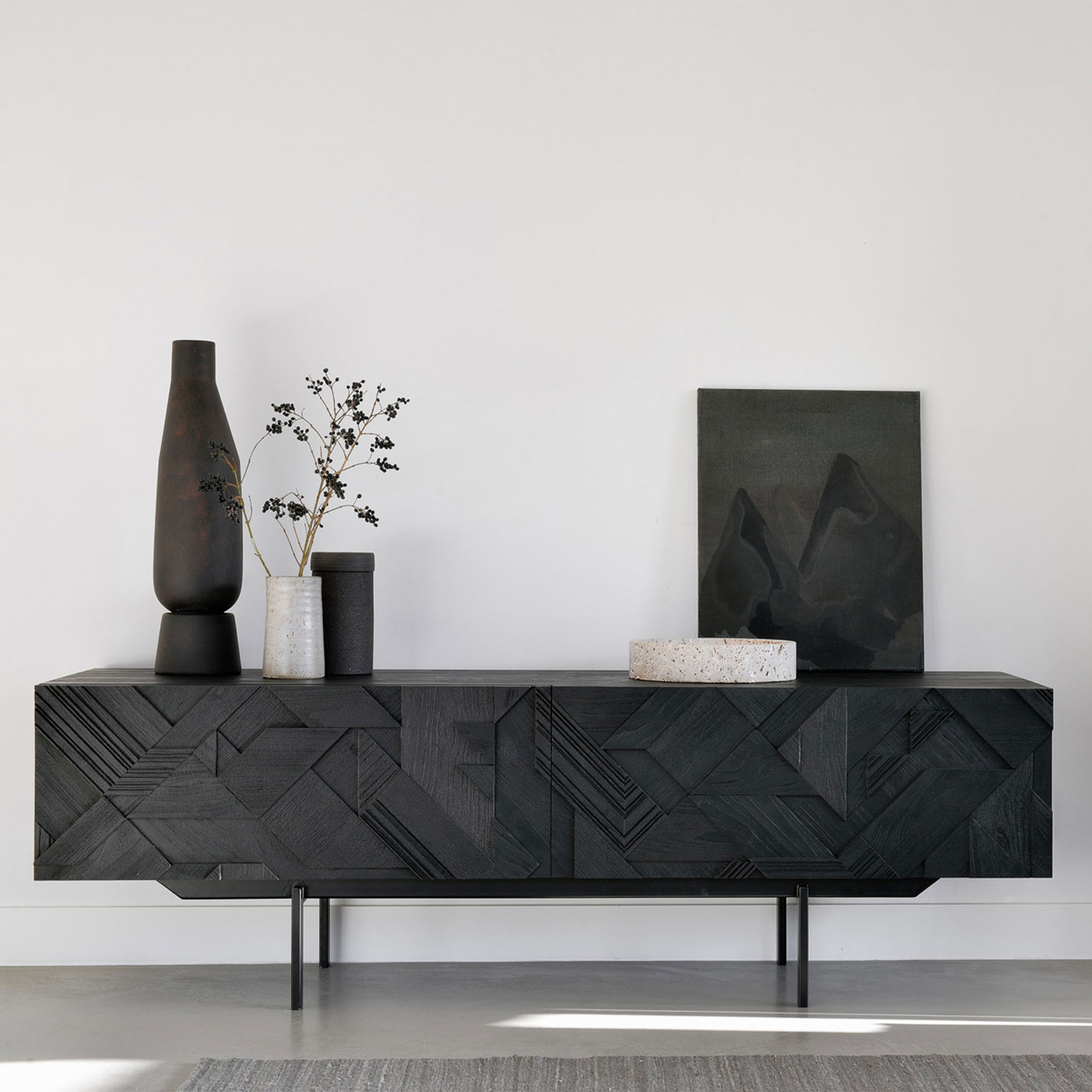 Ethnicraft TV-meubel 'Graphic' Gevernist Teakhout