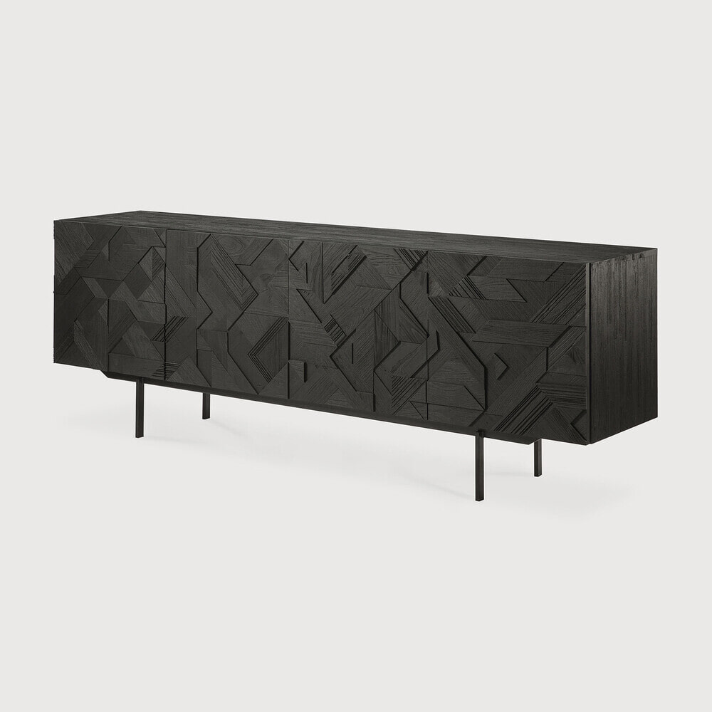 Ethnicraft Dressoir 'Graphic' Gevernist Teakhout, 224cm
