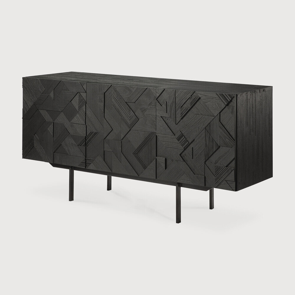 Ethnicraft Dressoir 'Graphic' Gevernist Teakhout, 168cm