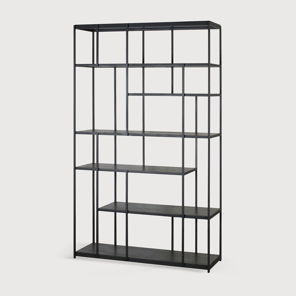Ethnicraft Wandrek 'Studio' Gevernist Teakhout, 205 x 120cm, kleur Zwart